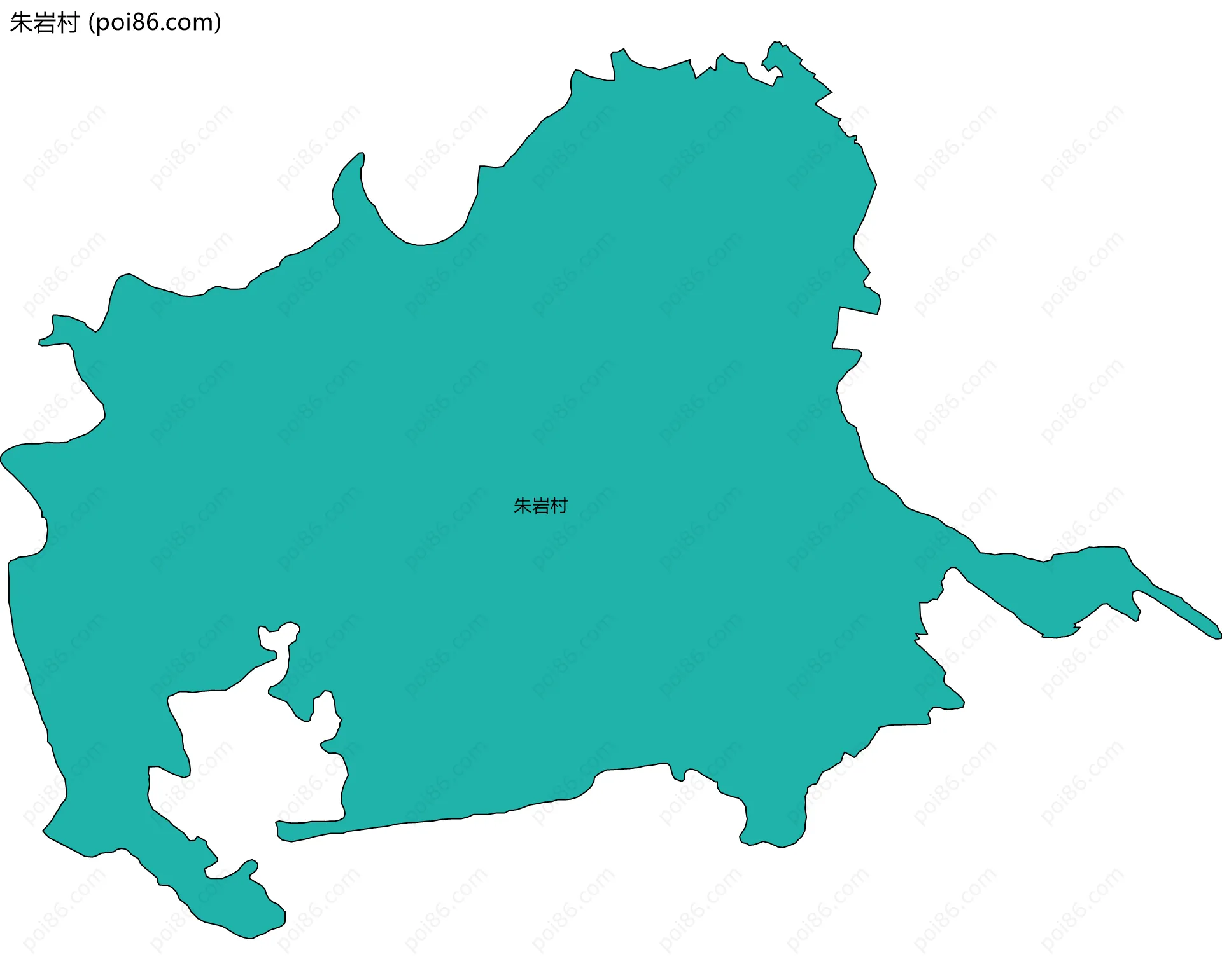 朱岩村边界地图