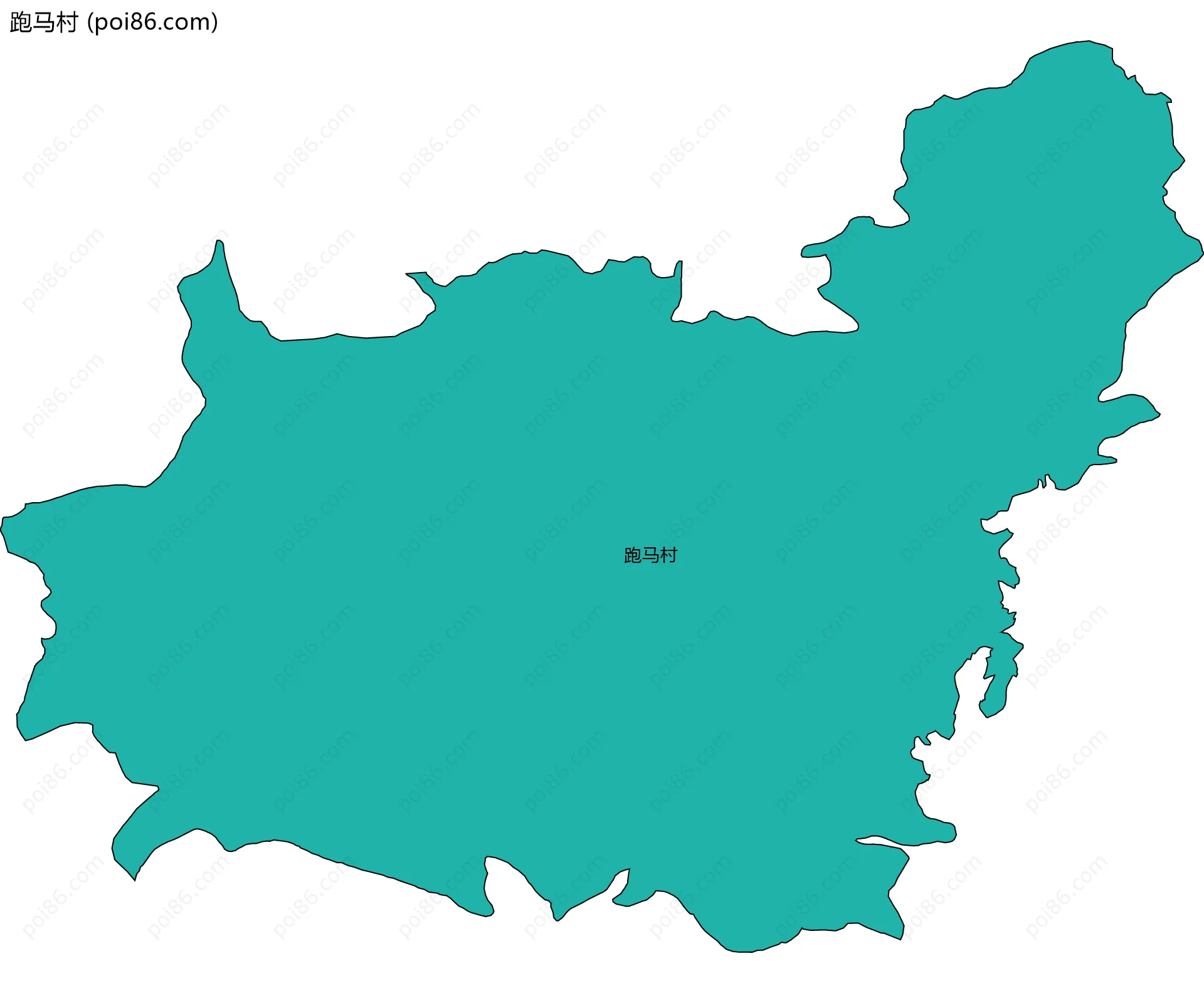 跑马村边界地图
