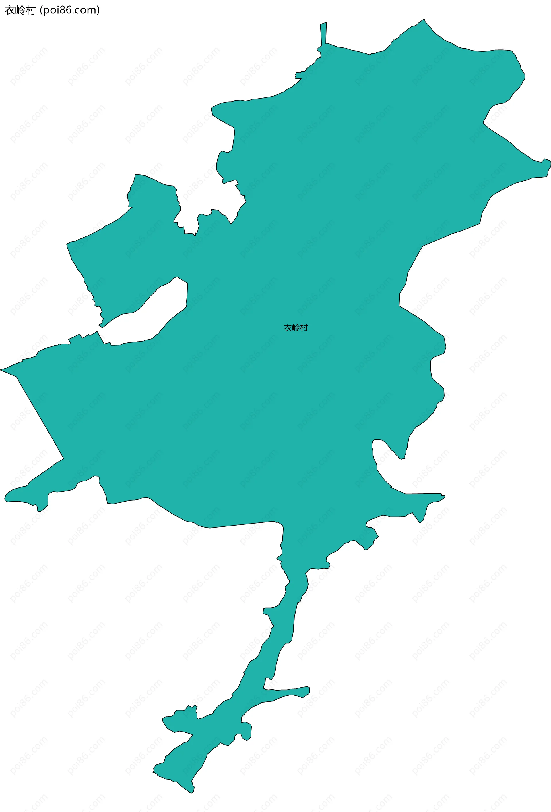 衣岭村边界地图