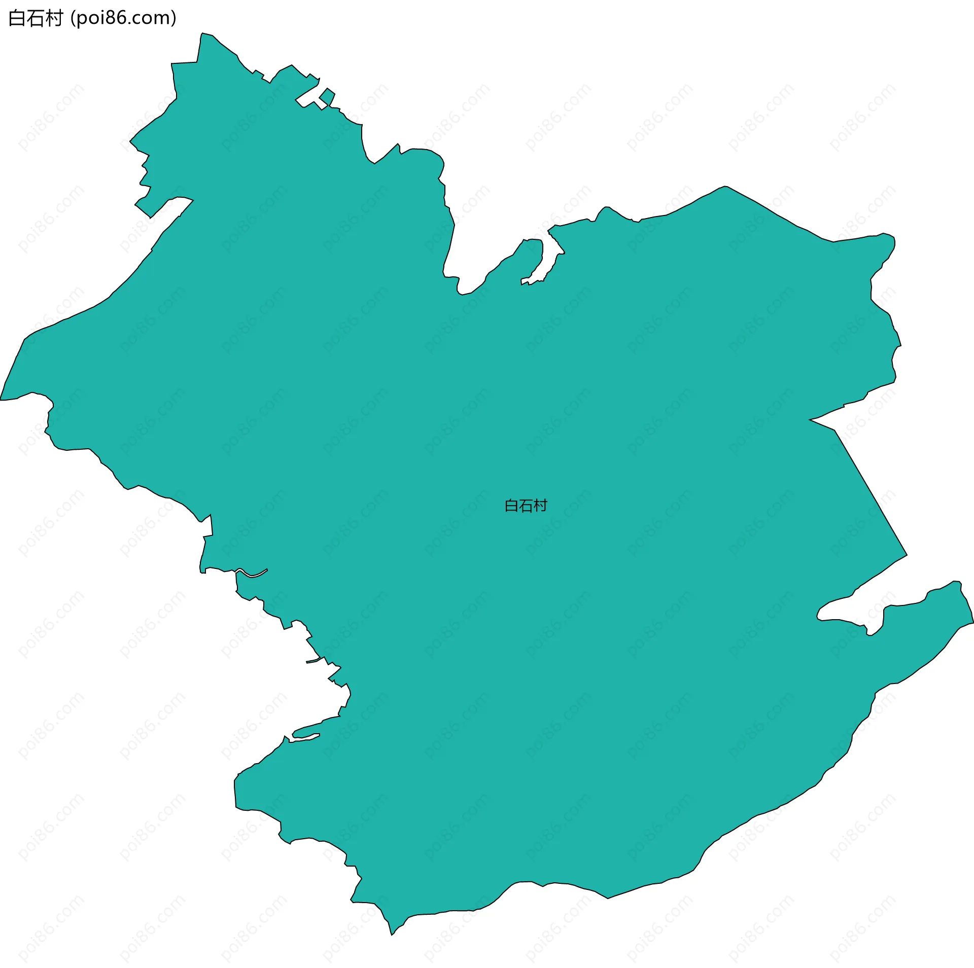 白石村边界地图