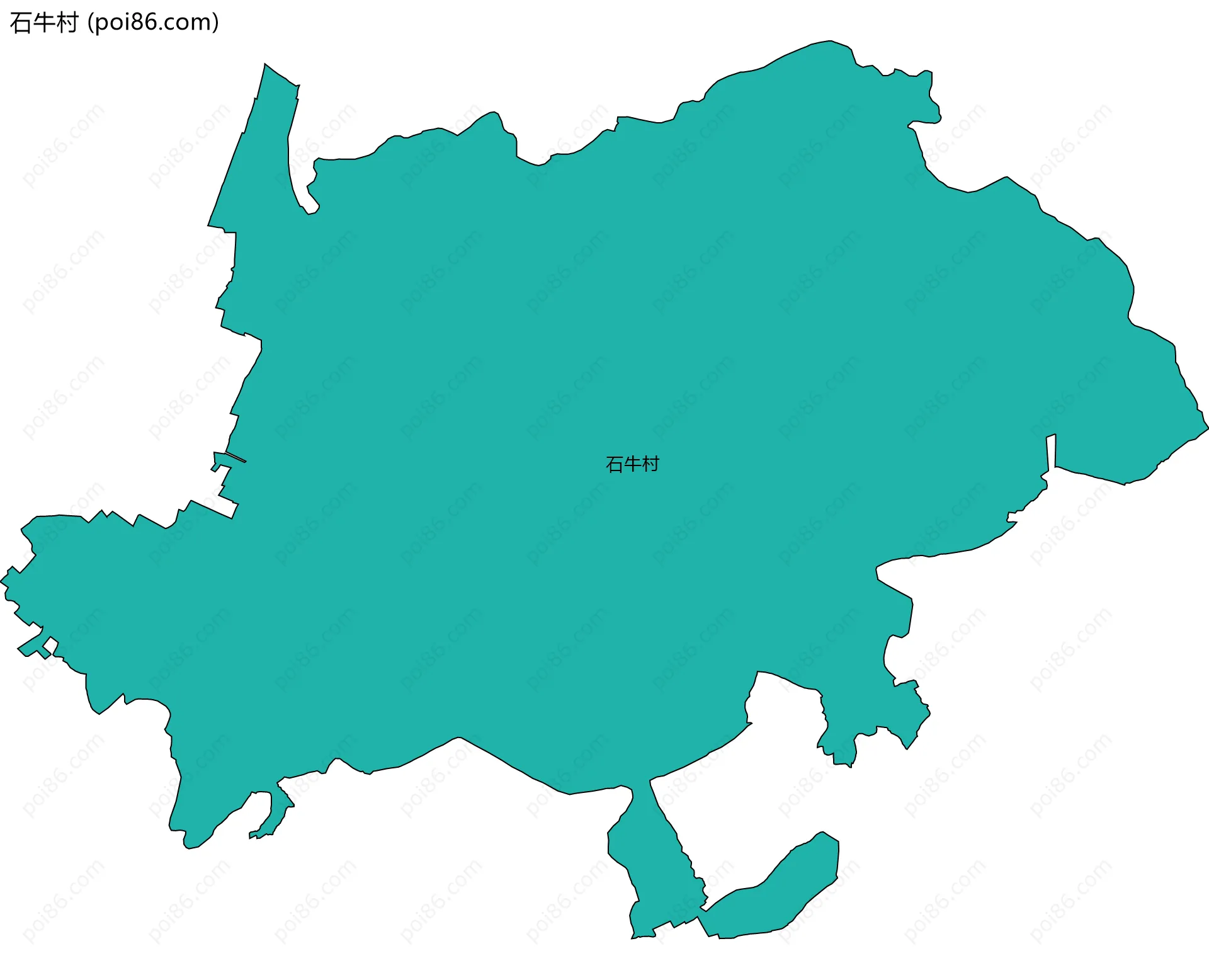 石牛村边界地图
