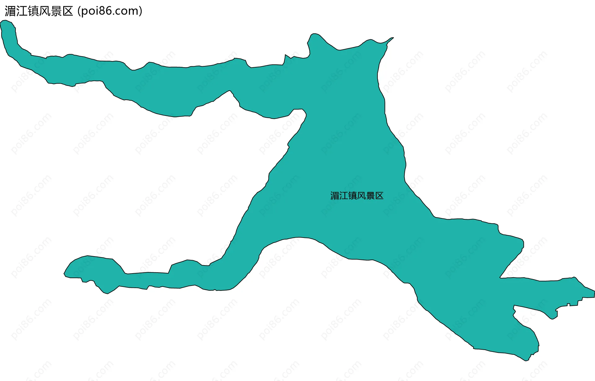 湄江镇风景区边界地图