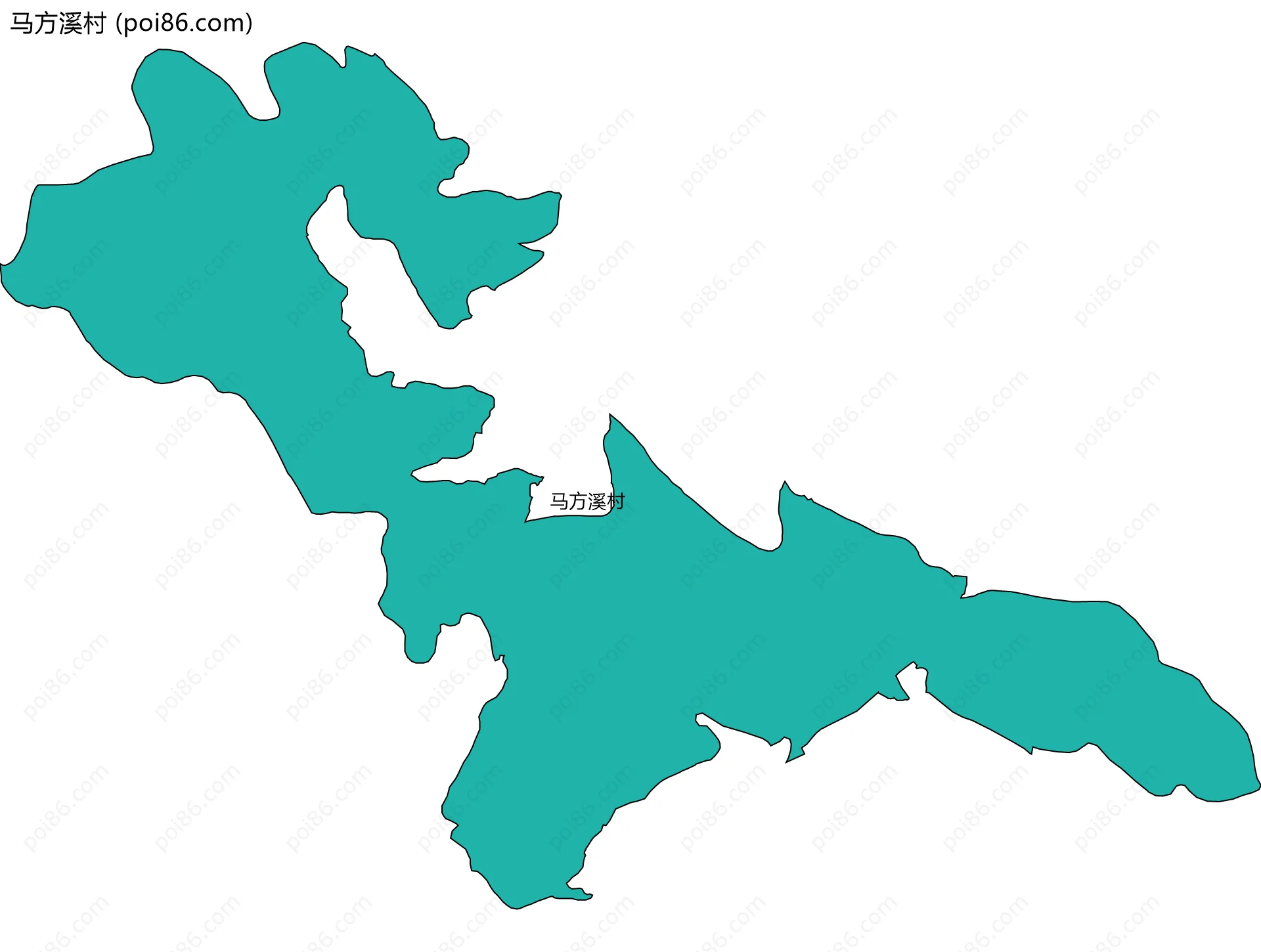 马方溪村边界地图