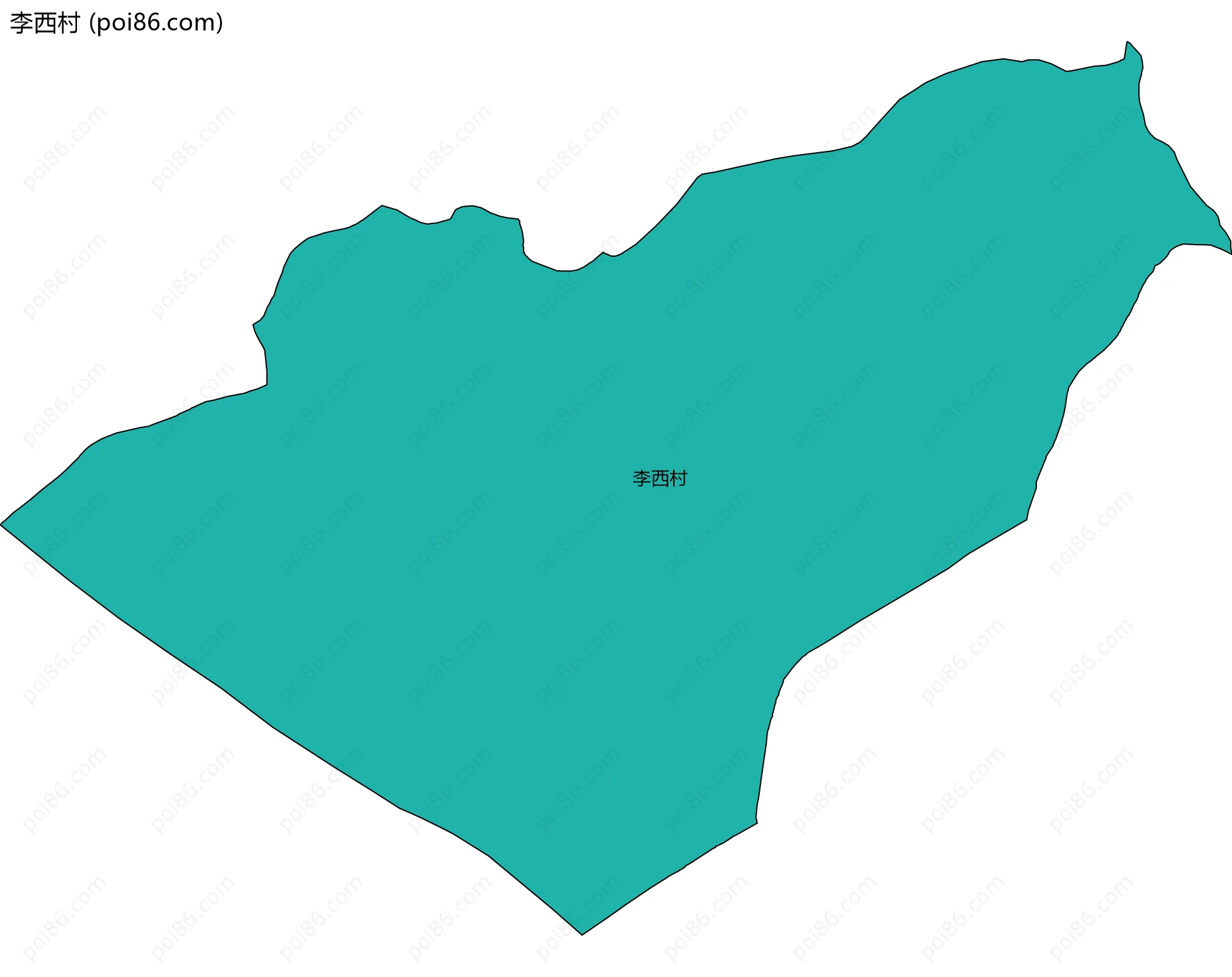 李西村边界地图