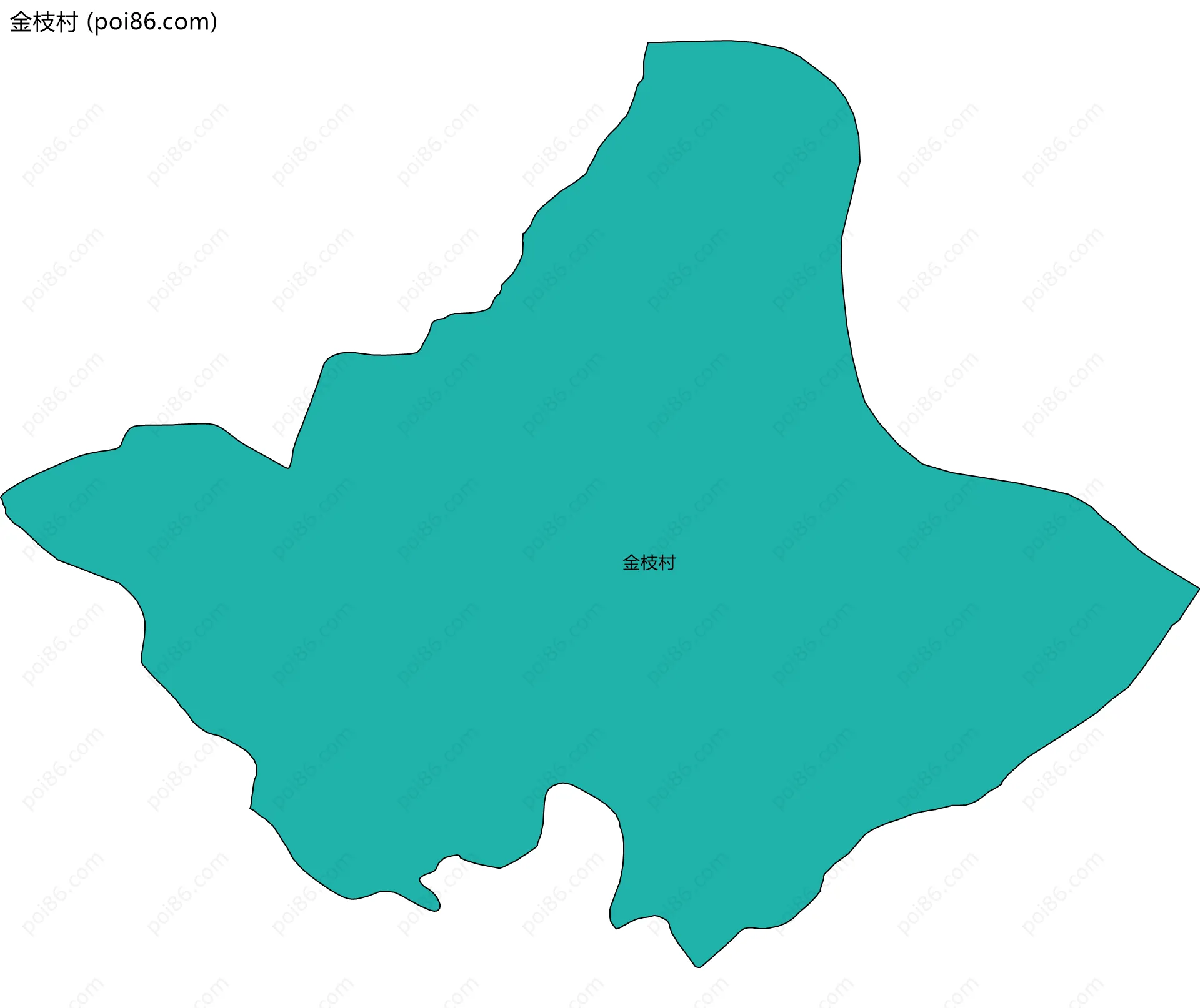 金枝村边界地图