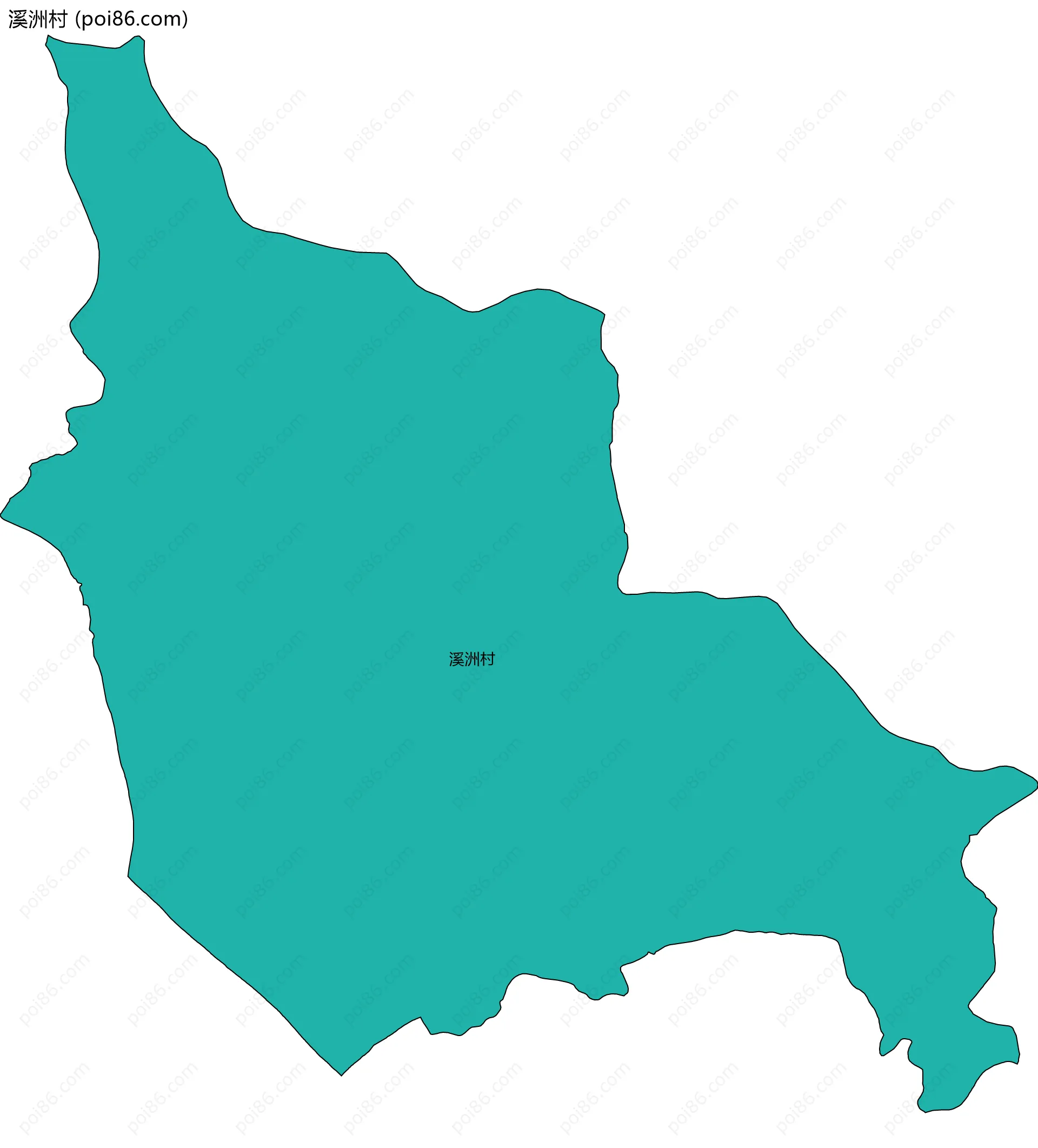 溪洲村边界地图