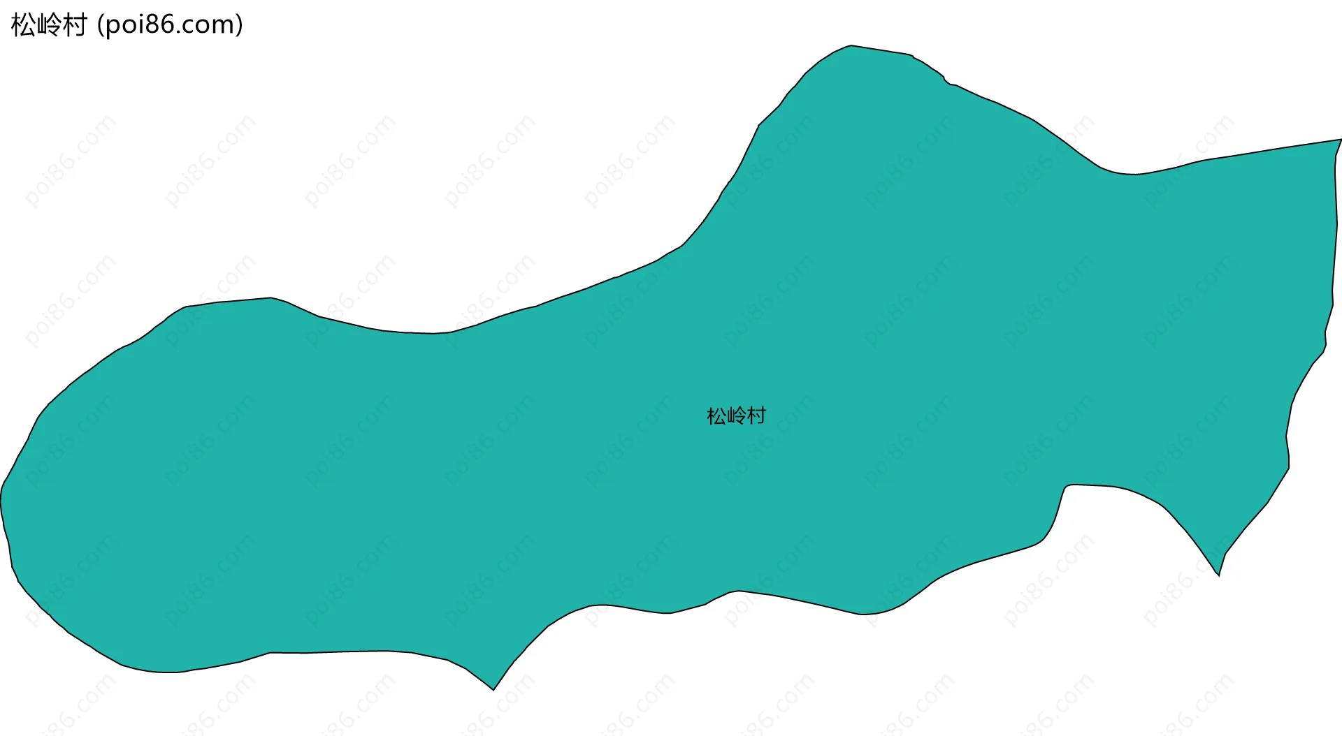 松岭村边界地图