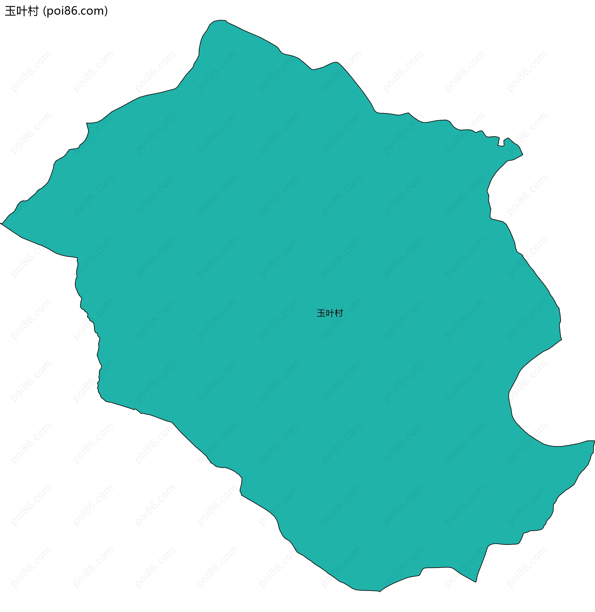 玉叶村边界地图