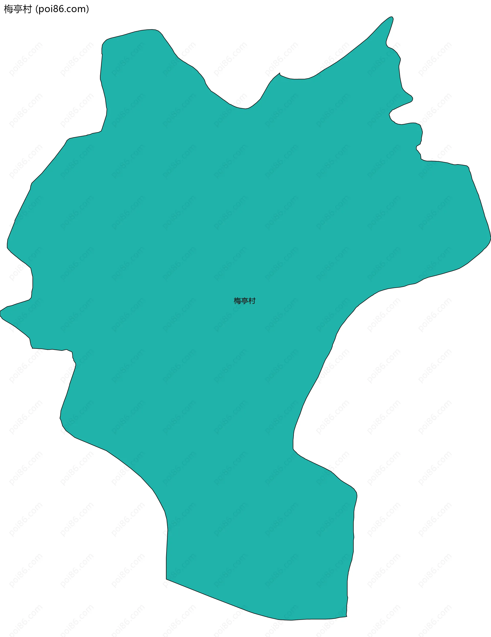 梅亭村边界地图