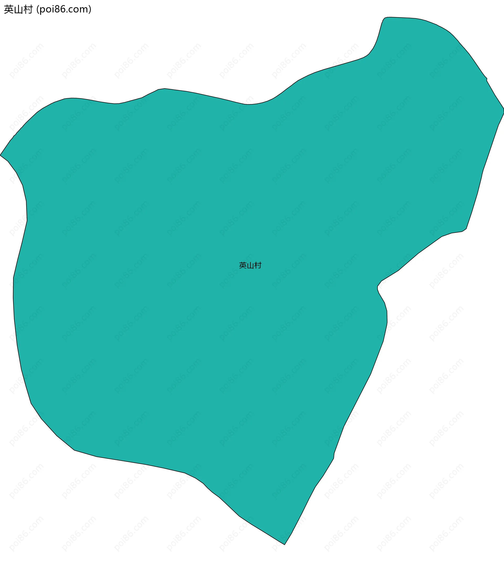 英山村边界地图