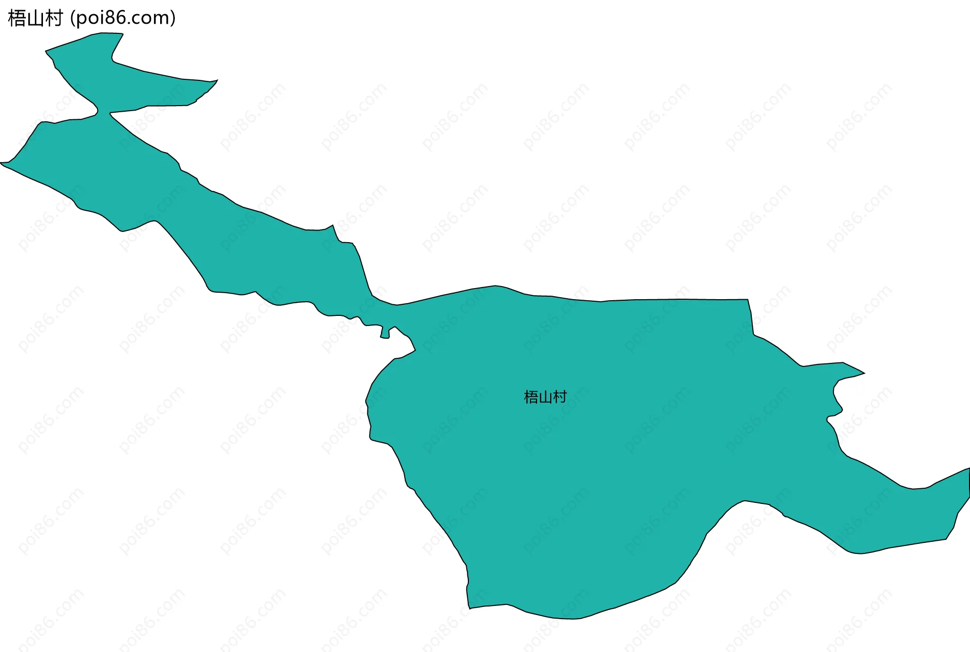 梧山村边界地图
