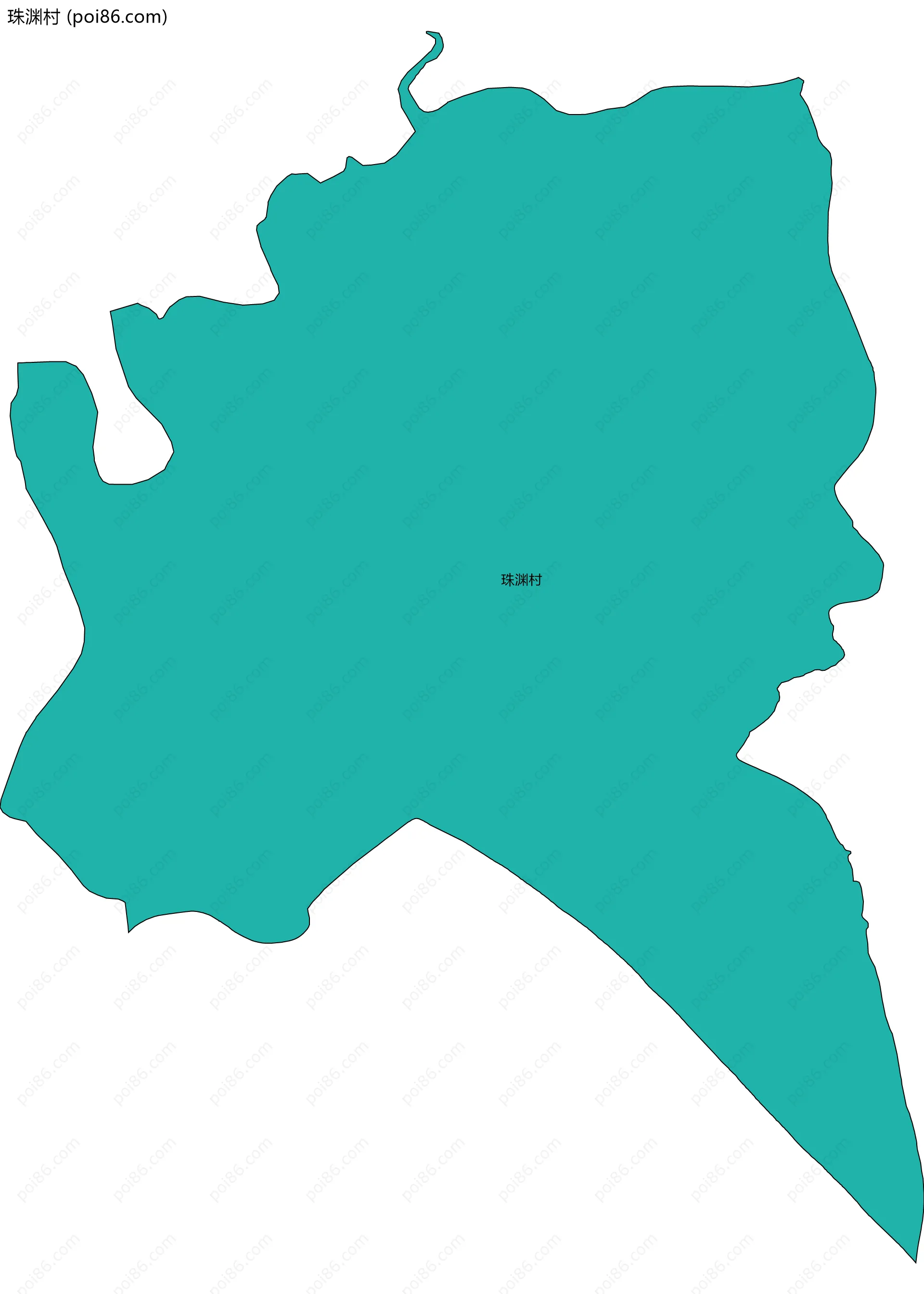 珠渊村边界地图