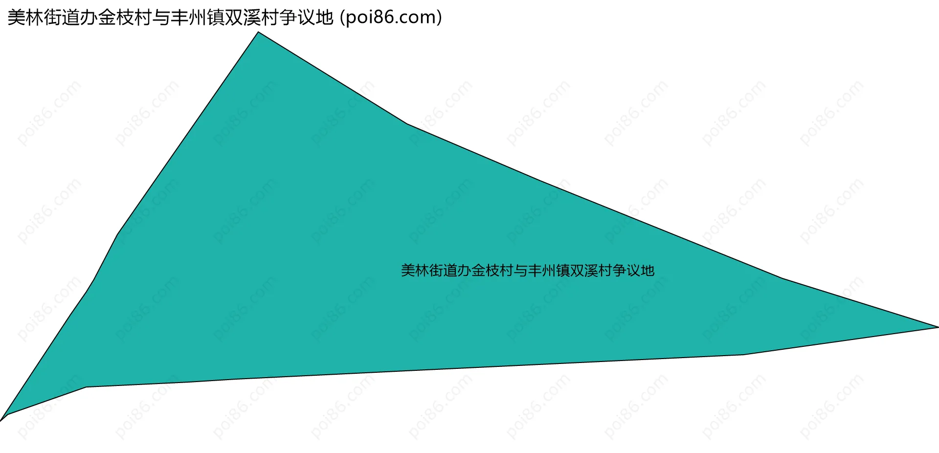 美林街道办金枝村与丰州镇双溪村争议地边界地图