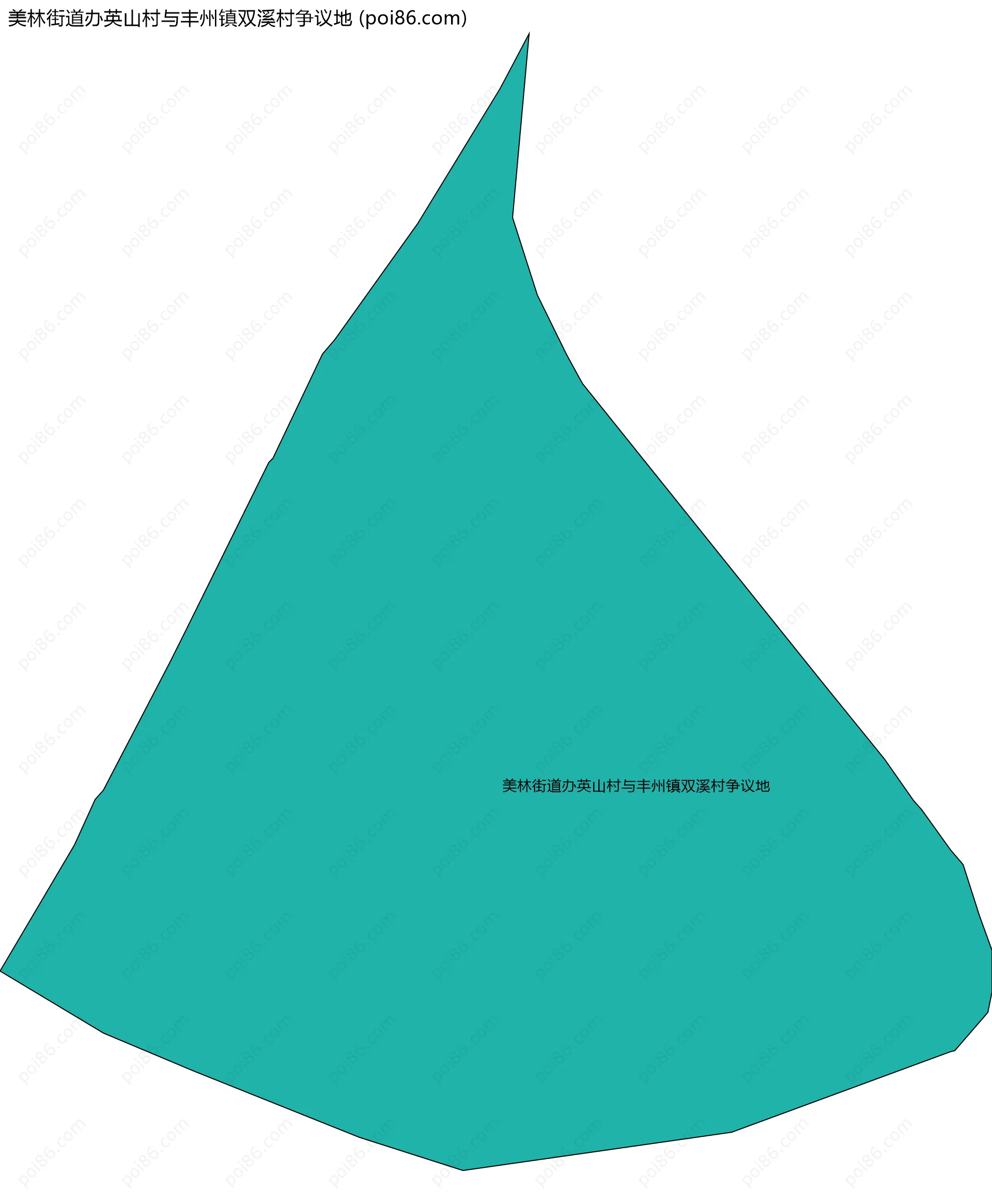 美林街道办英山村与丰州镇双溪村争议地边界地图