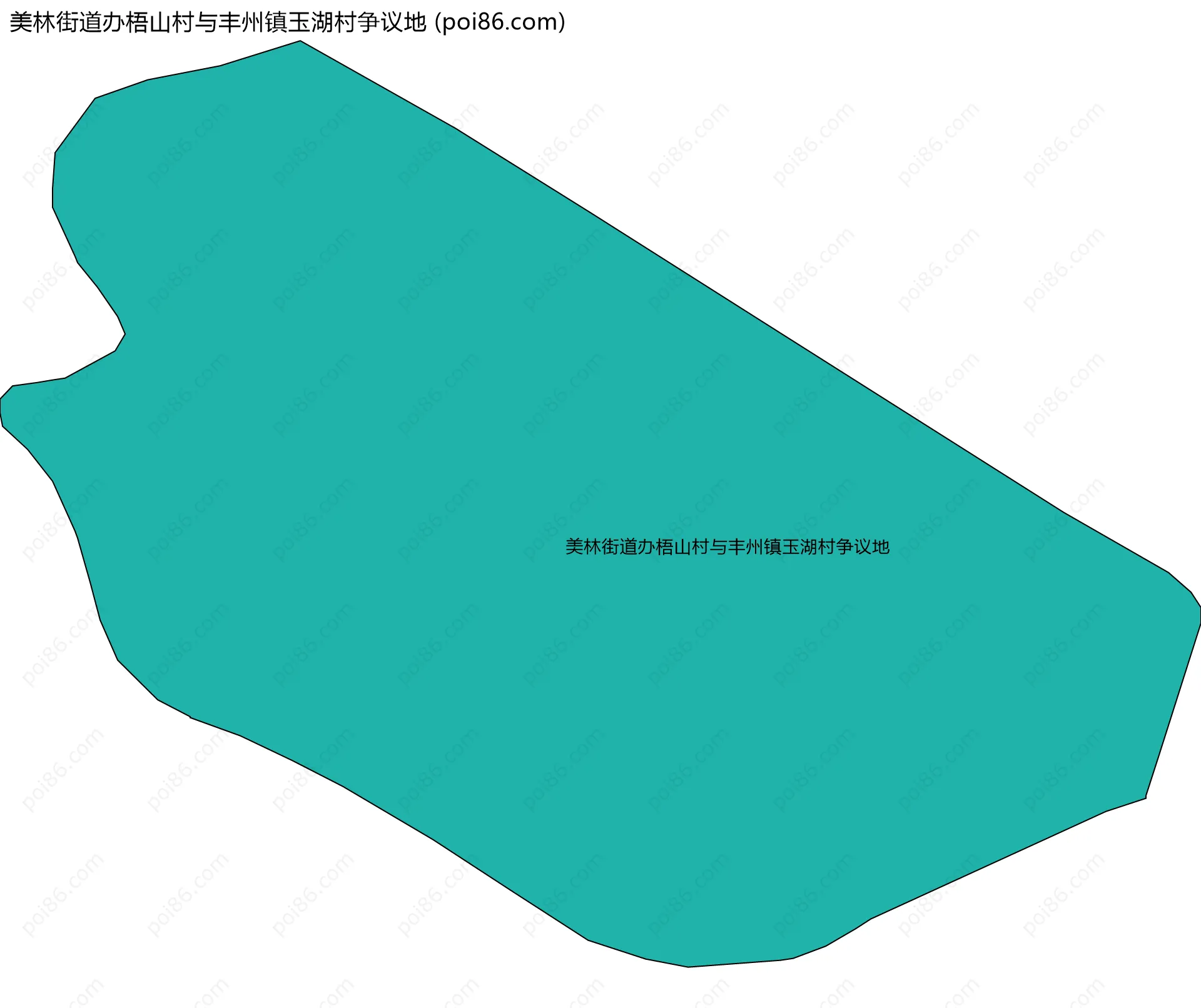 美林街道办梧山村与丰州镇玉湖村争议地边界地图