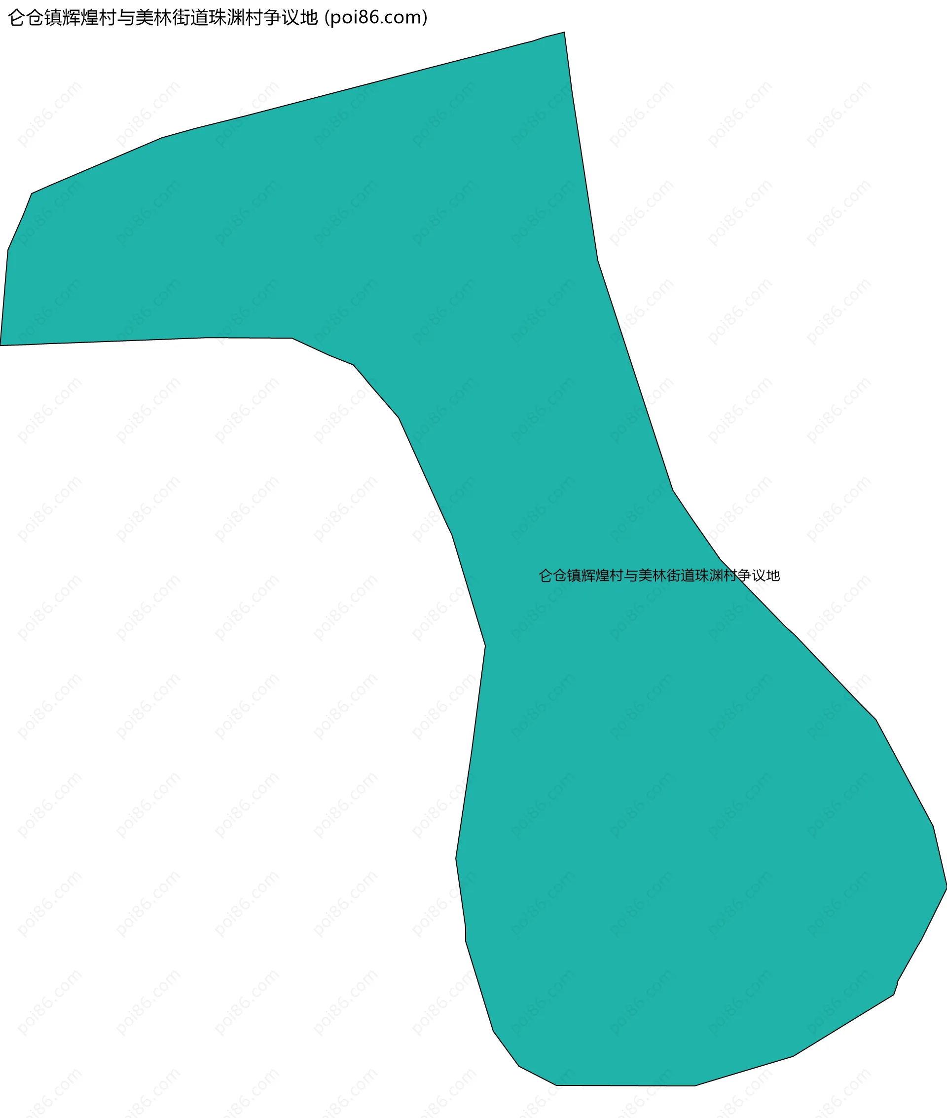 仑仓镇辉煌村与美林街道珠渊村争议地边界地图