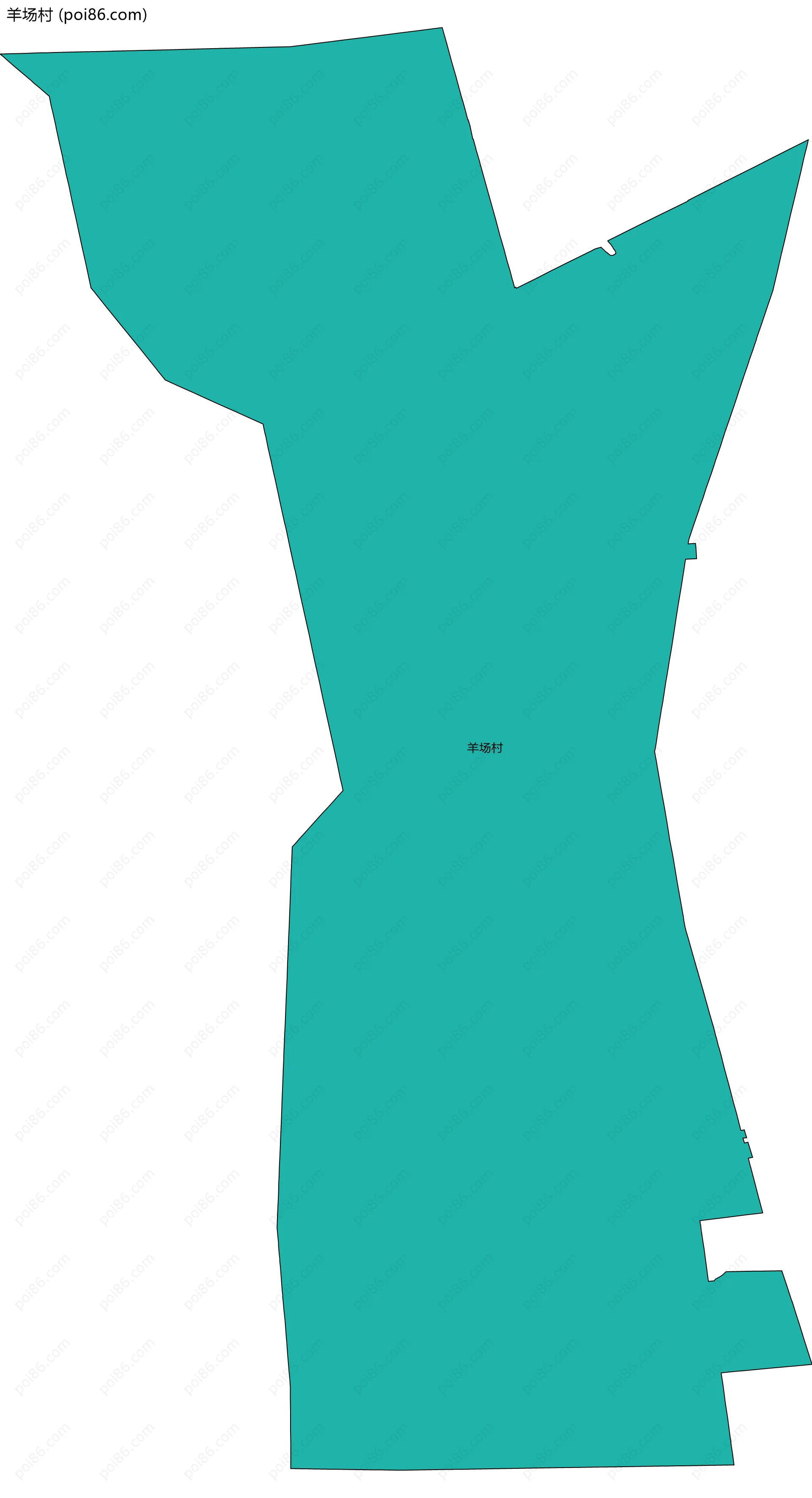 羊场村边界地图