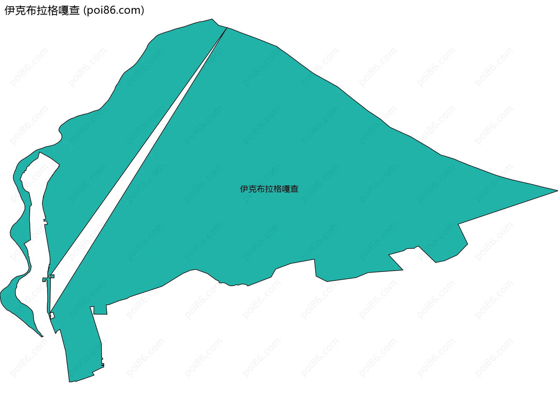 伊克布拉格嘎查边界地图