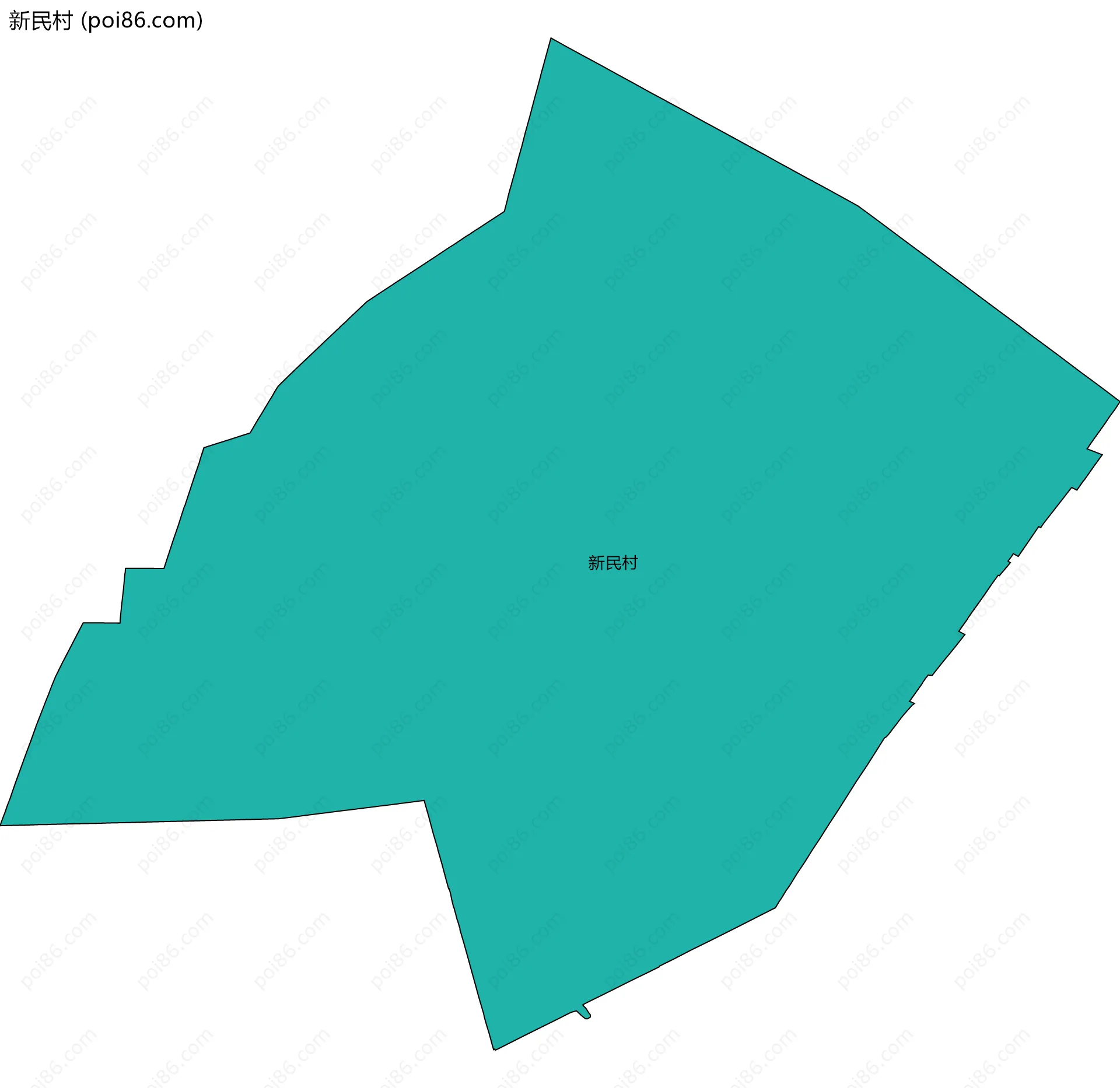 新民村边界地图