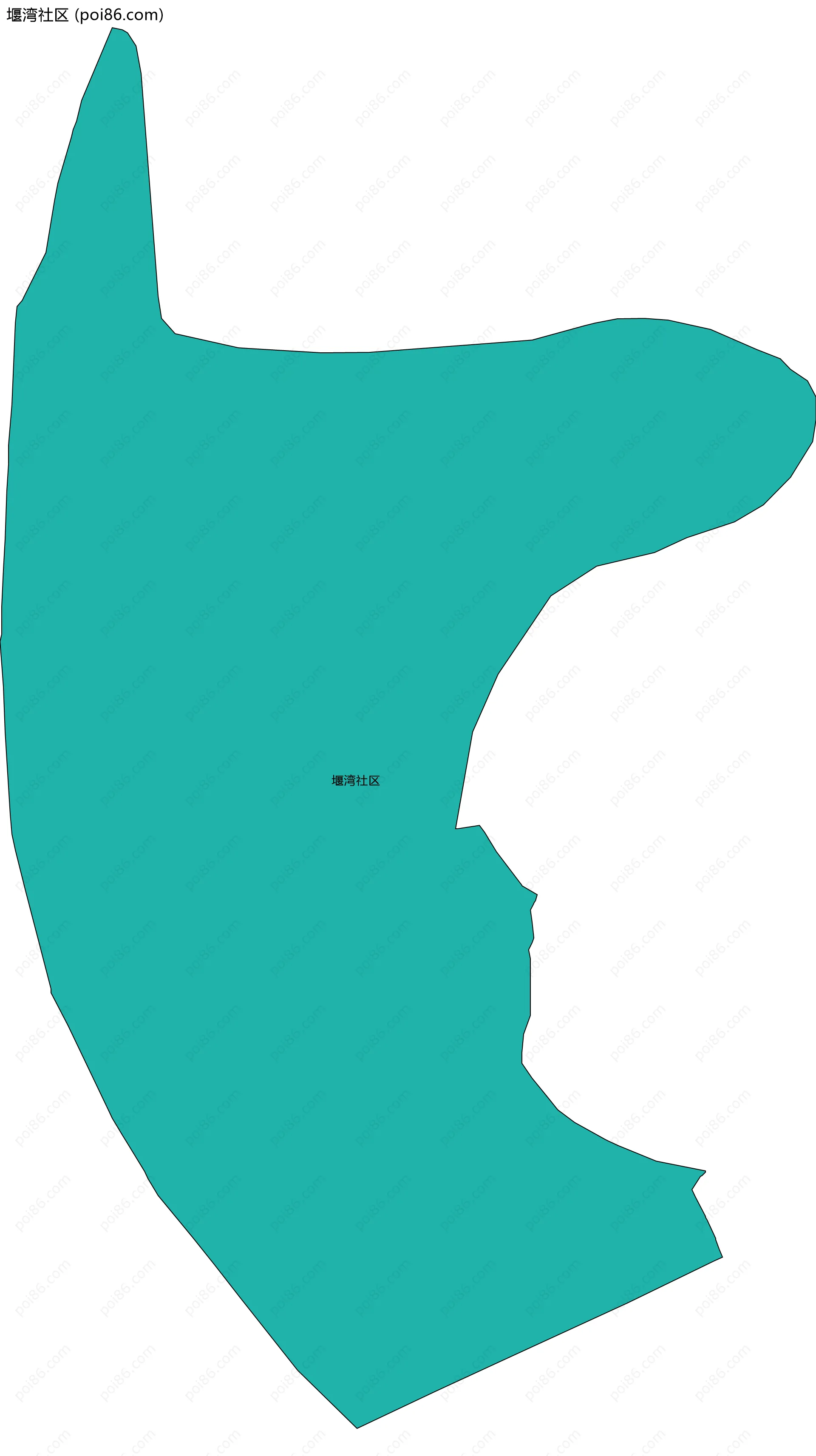 堰湾社区边界地图