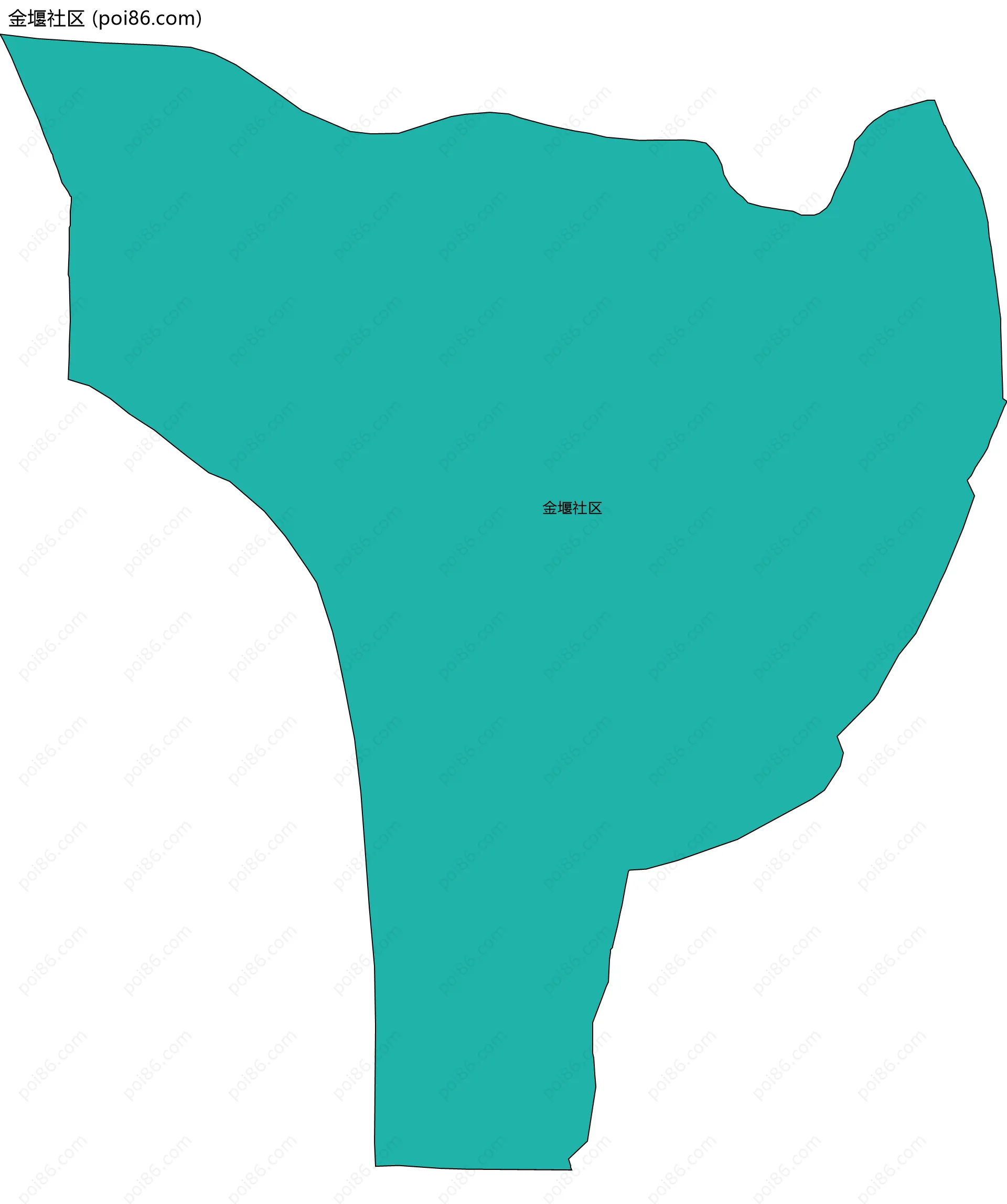 金堰社区边界地图