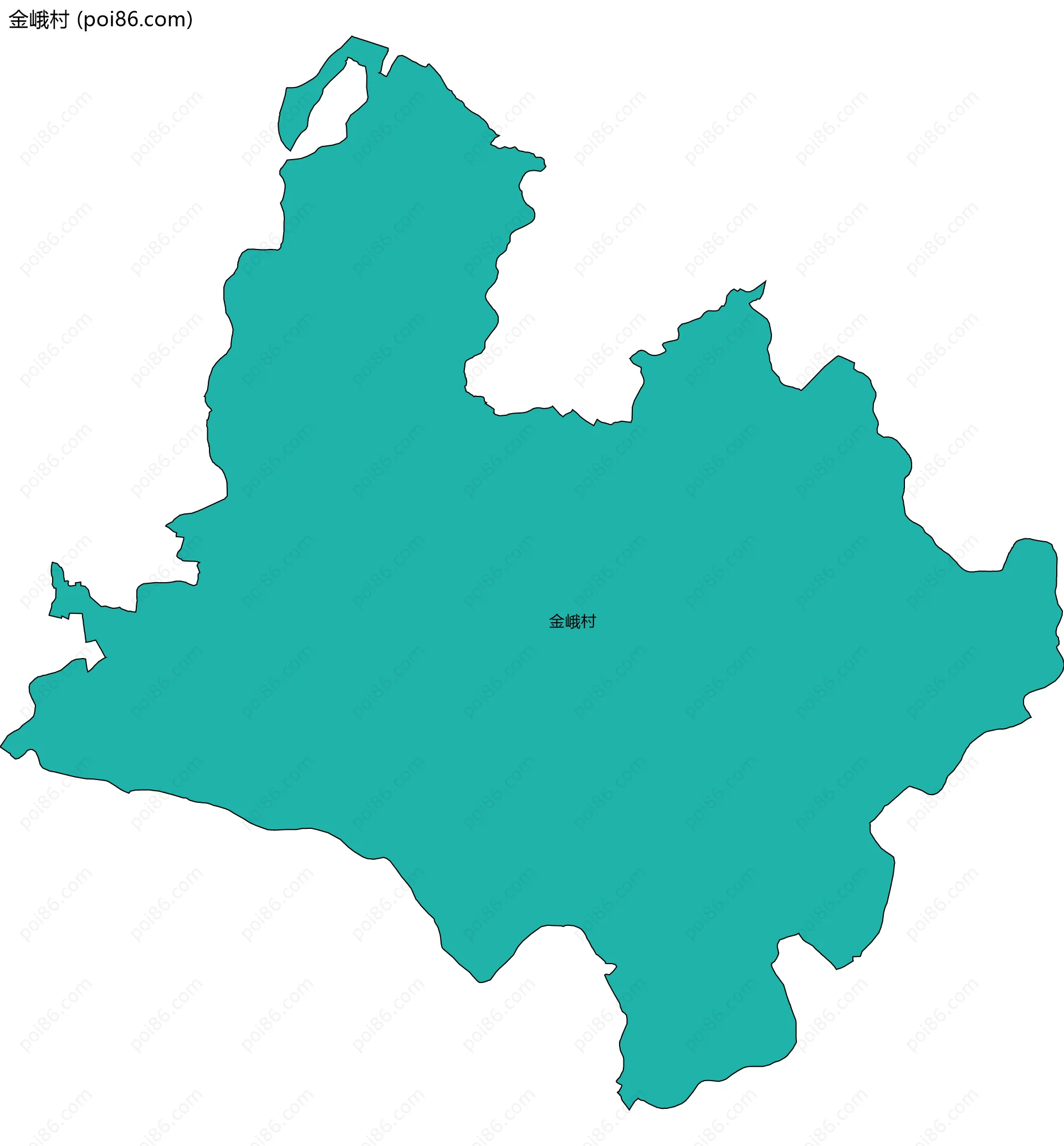 金峨村边界地图