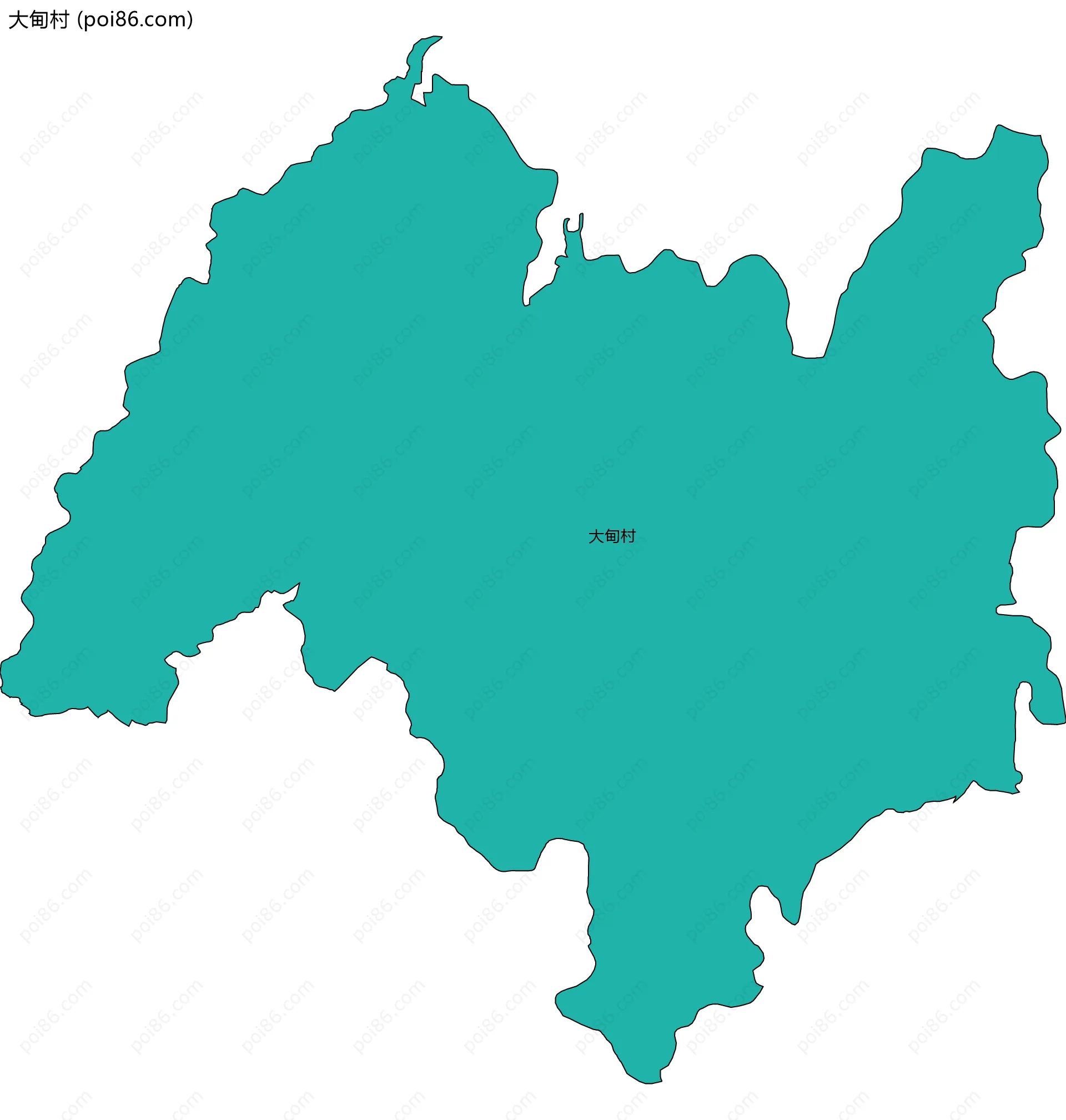 大甸村边界地图