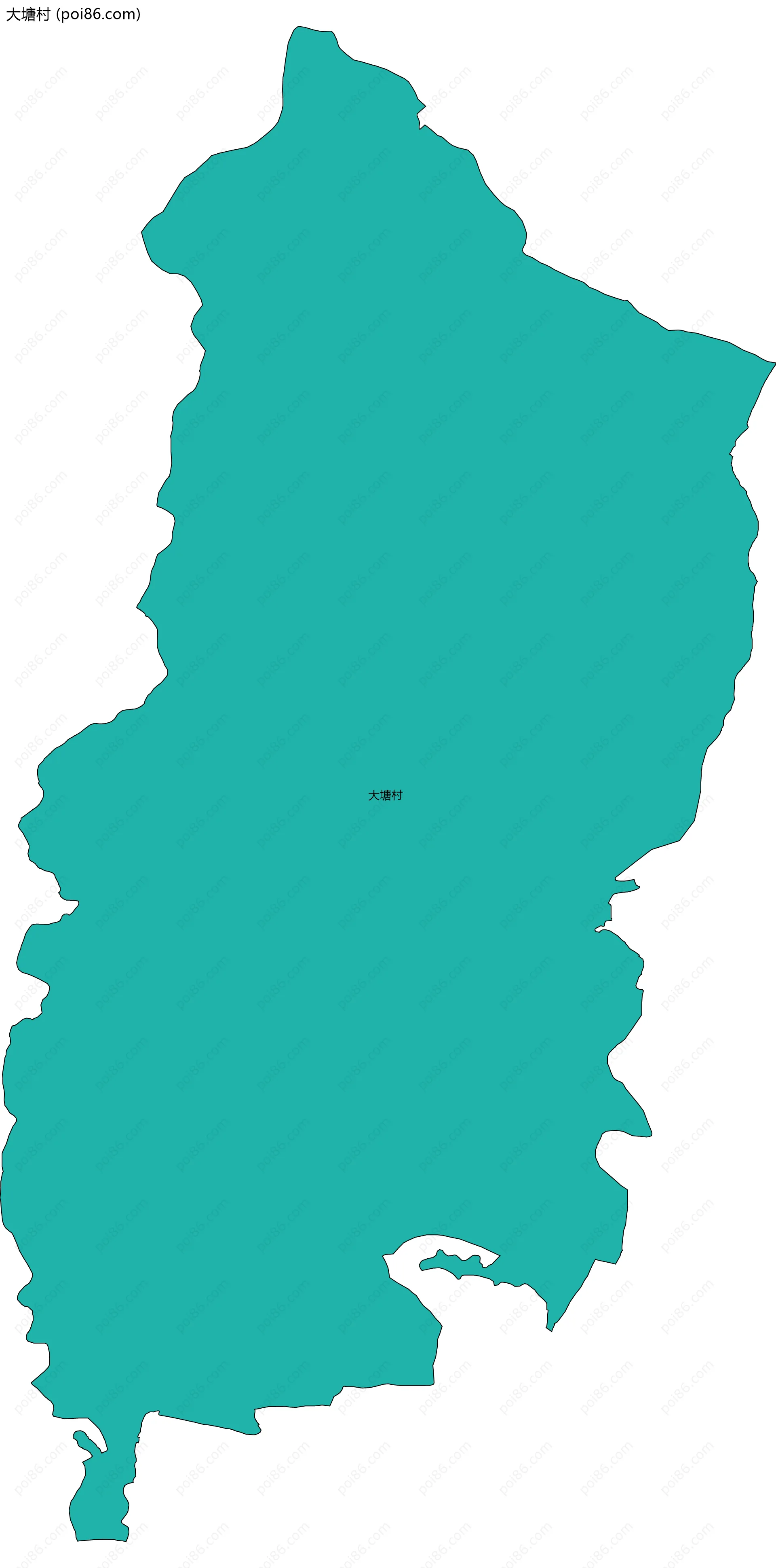 大塘村边界地图