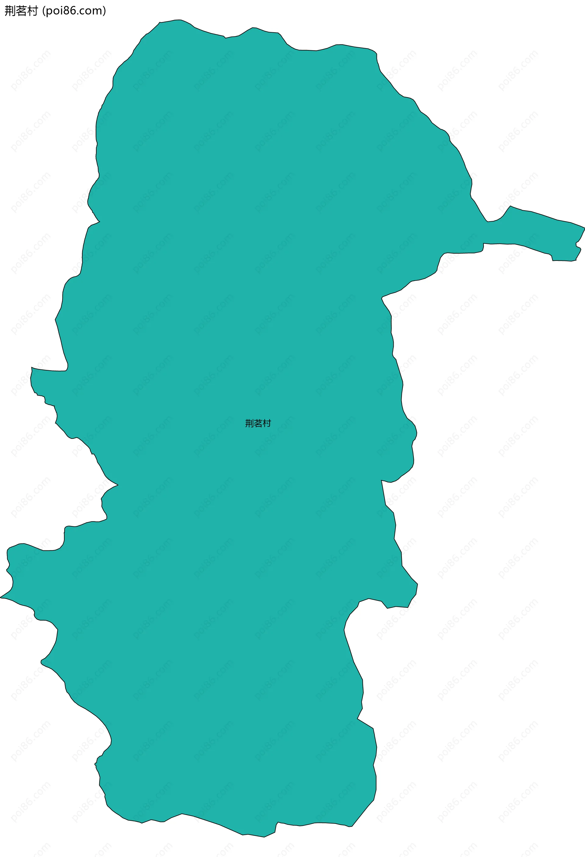 荆茗村边界地图