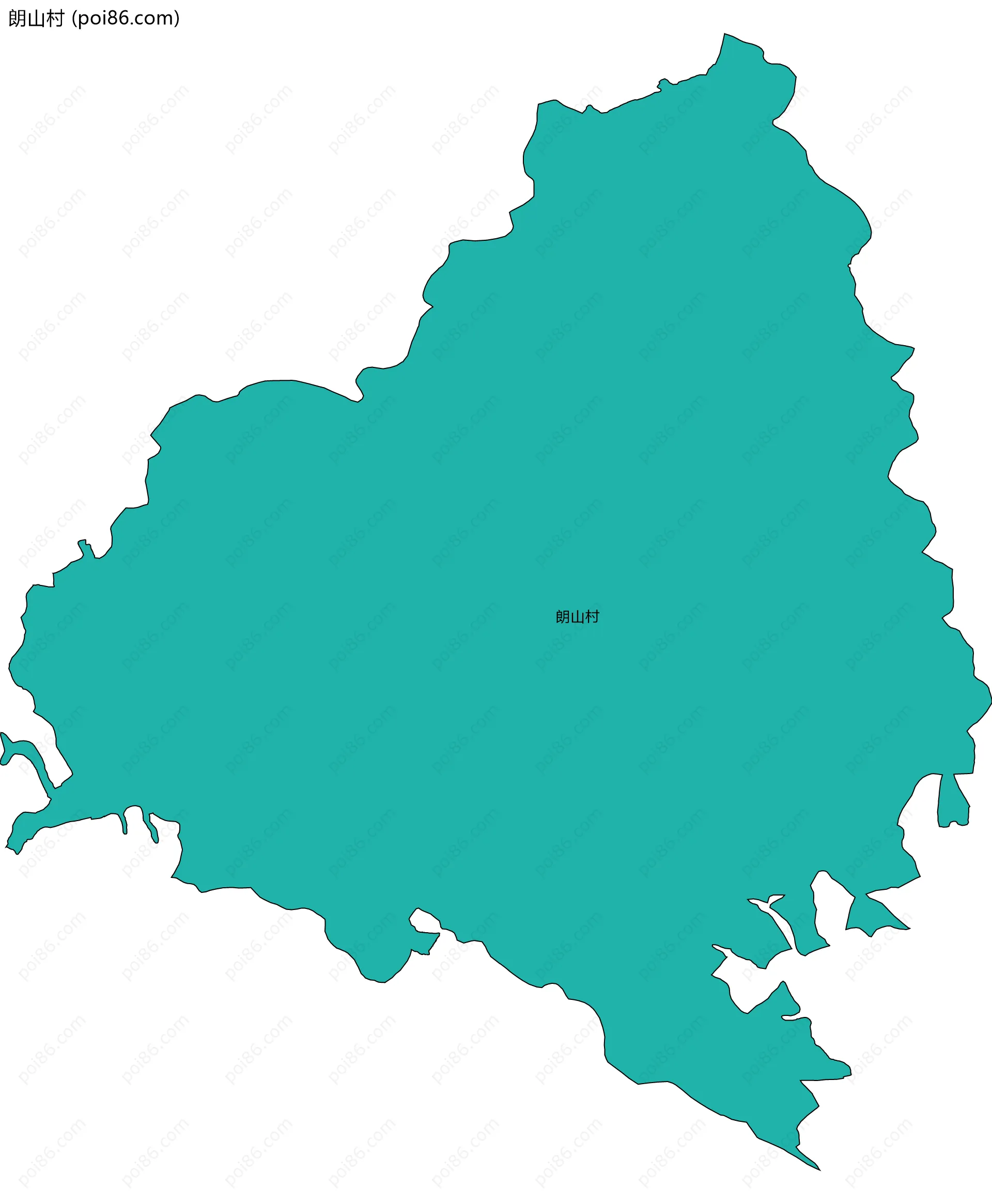 朗山村边界地图