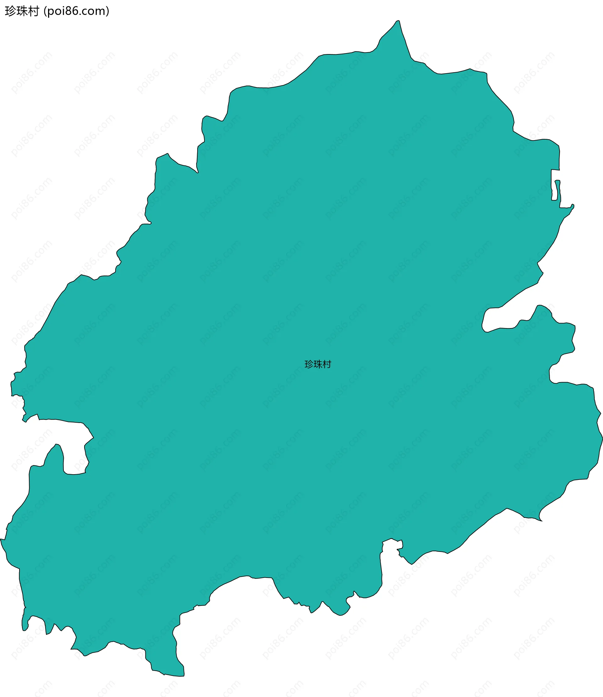 珍珠村边界地图