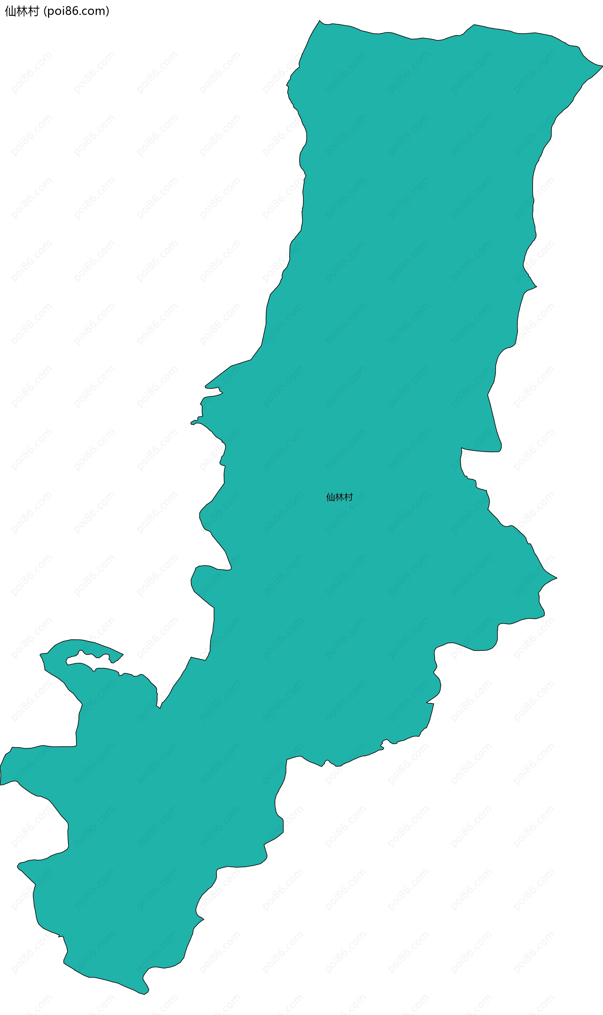 仙林村边界地图