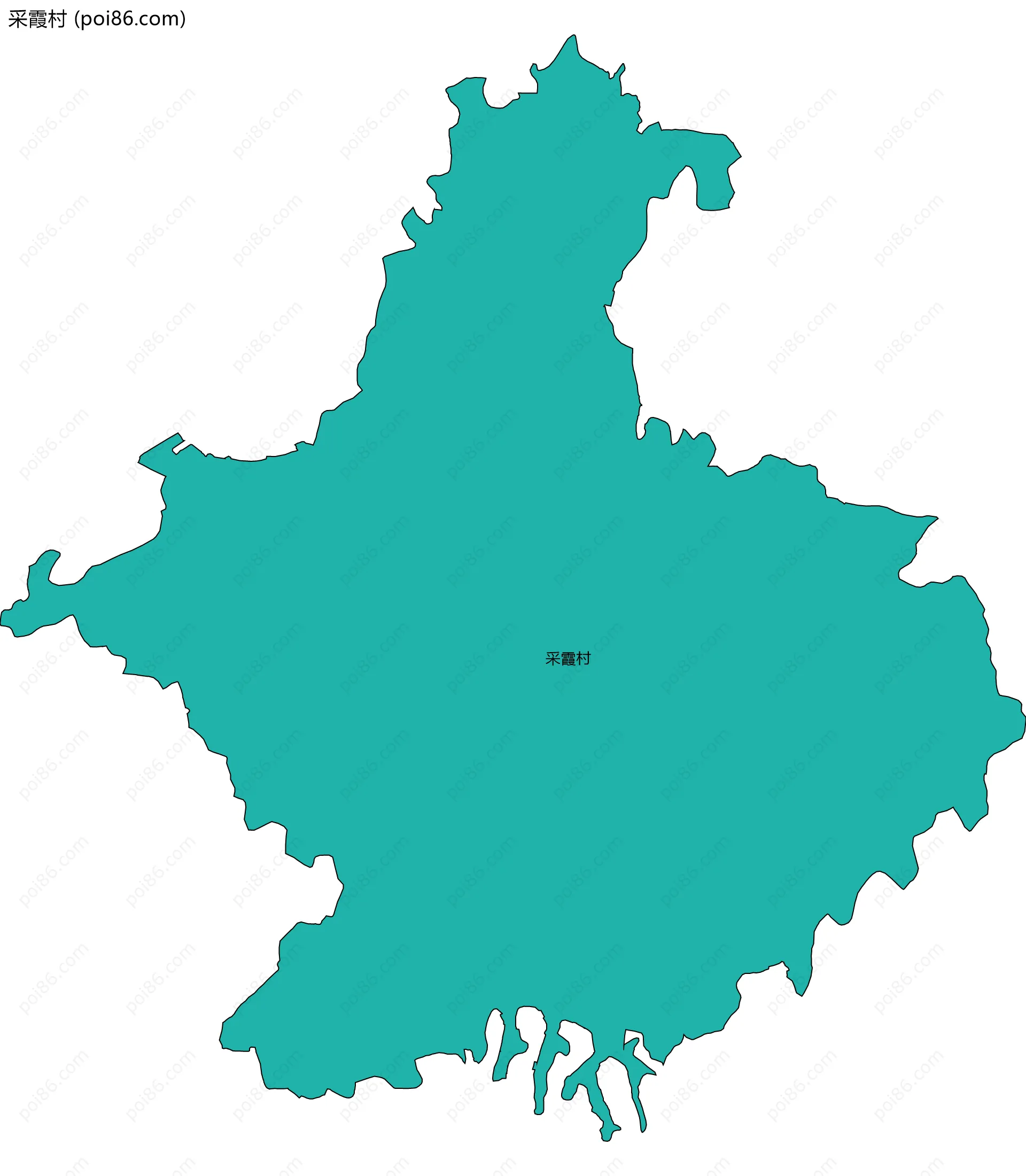 采霞村边界地图