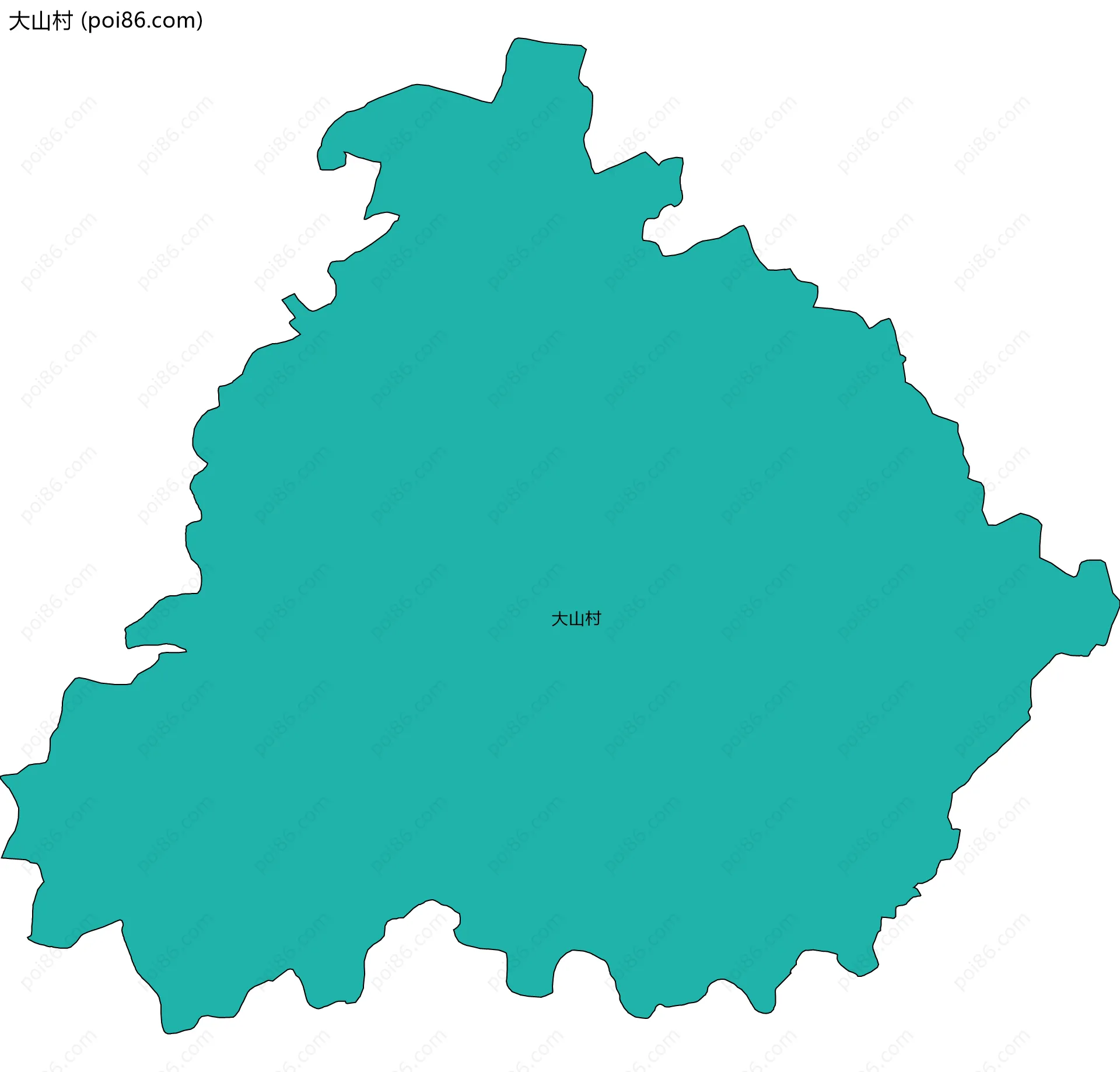 大山村边界地图