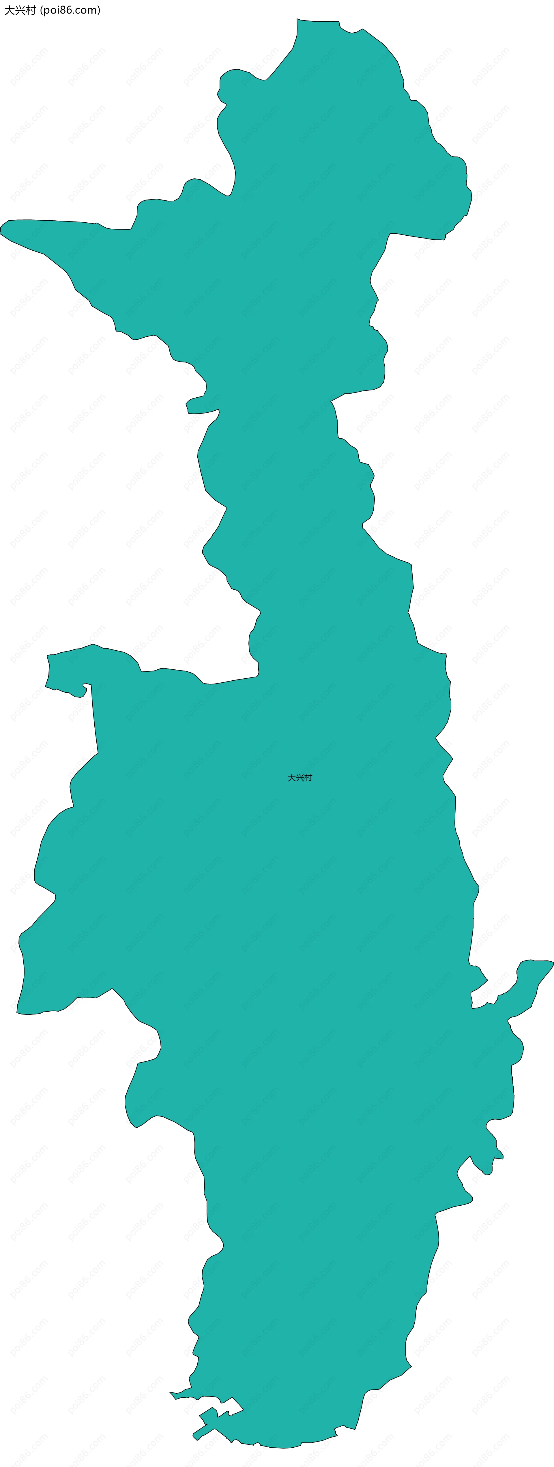 大兴村边界地图