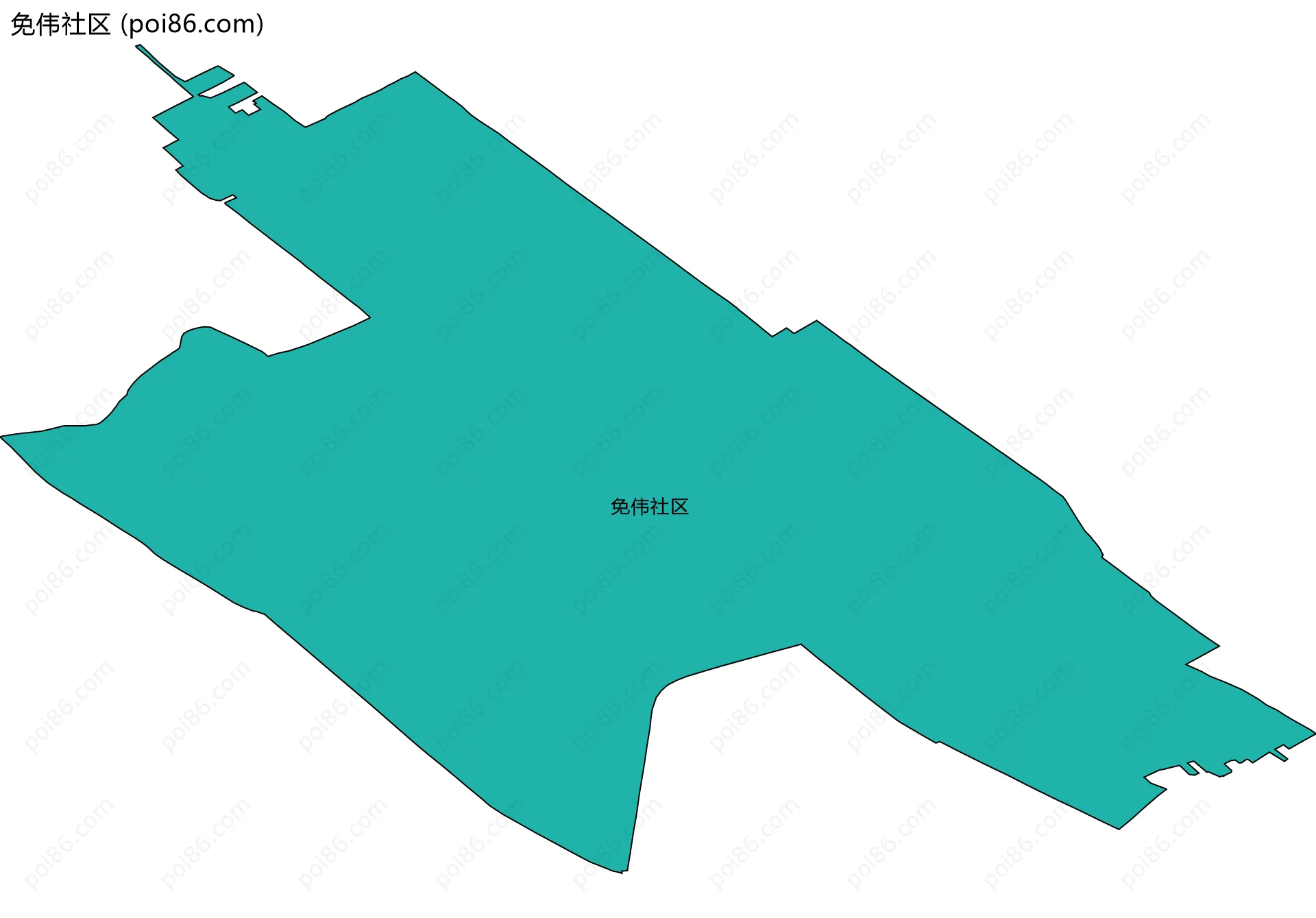 免伟社区边界地图