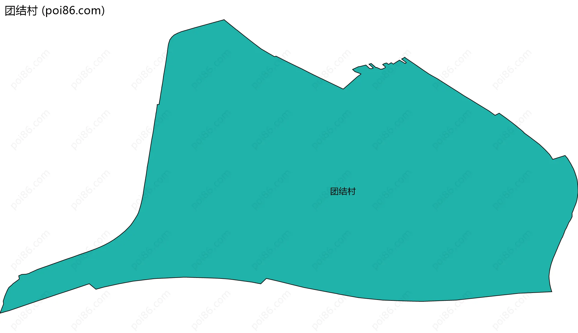 团结村边界地图