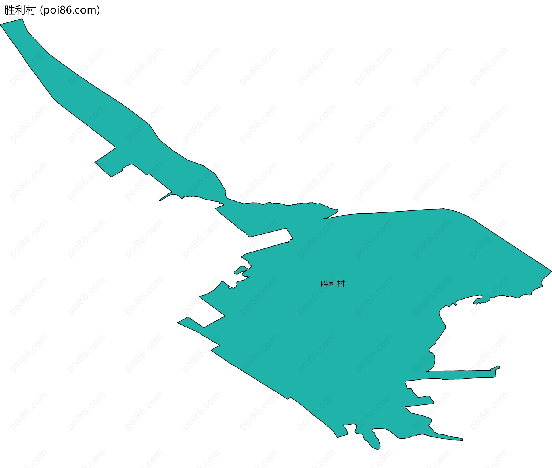 胜利村边界地图