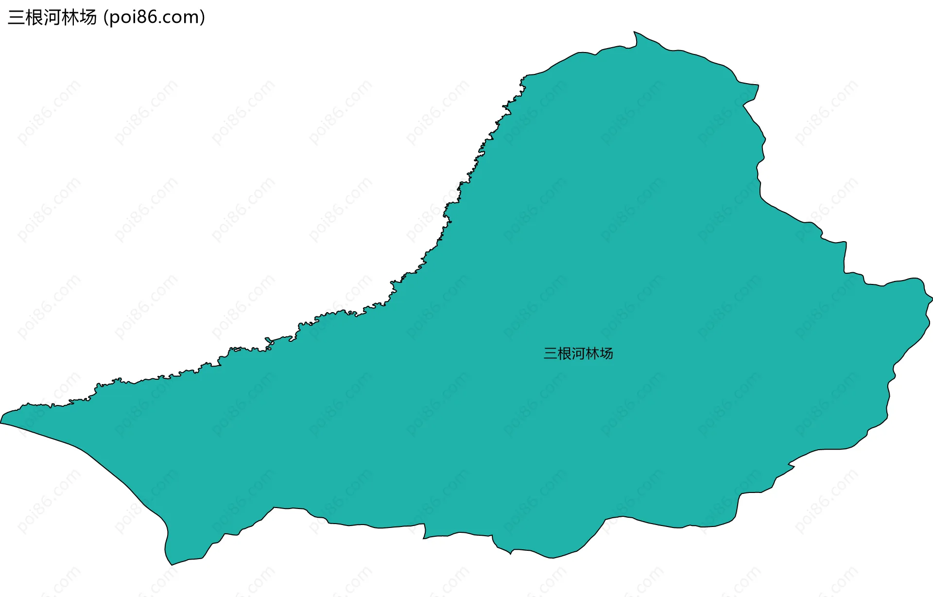 三根河林场边界地图