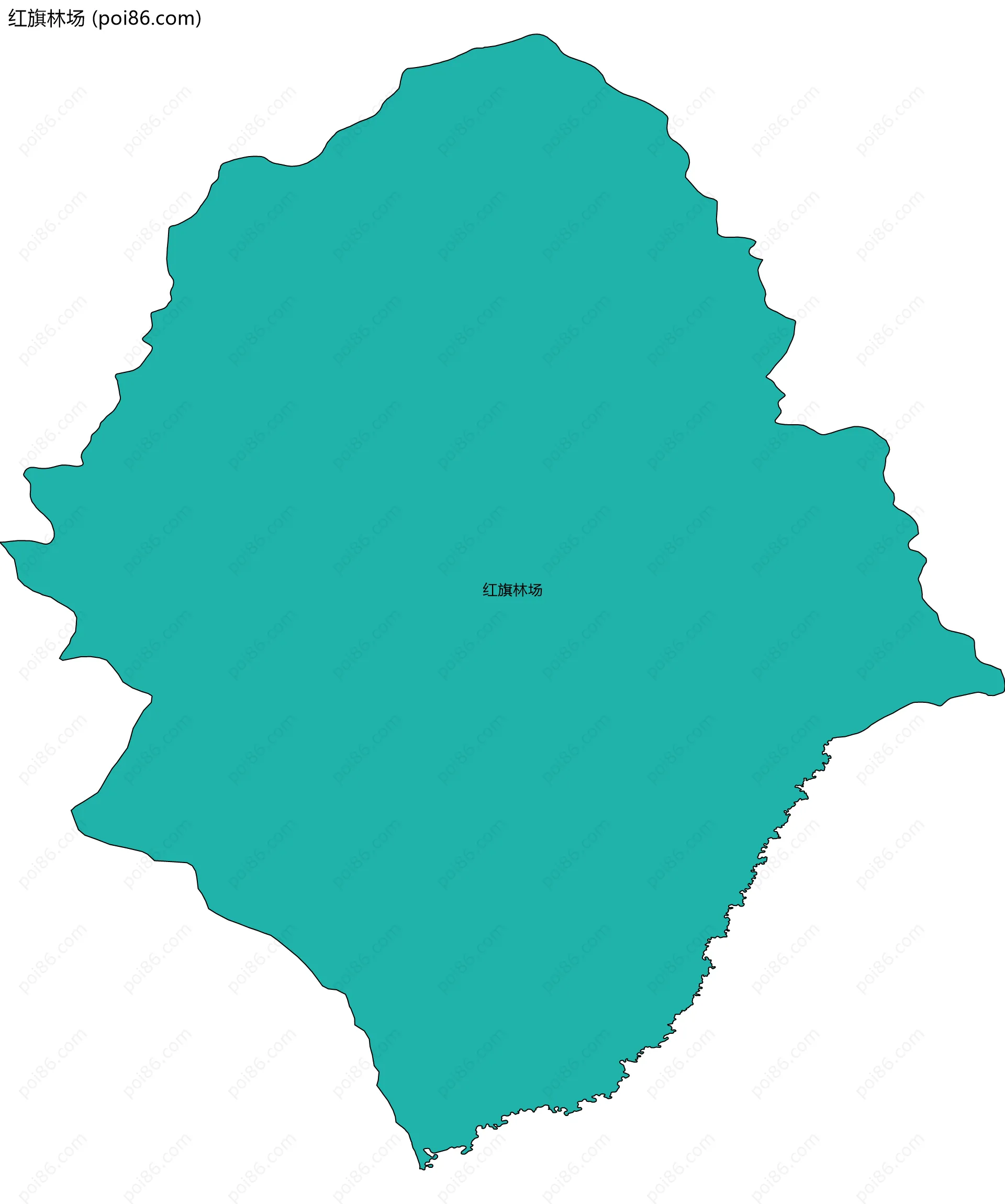 红旗林场边界地图