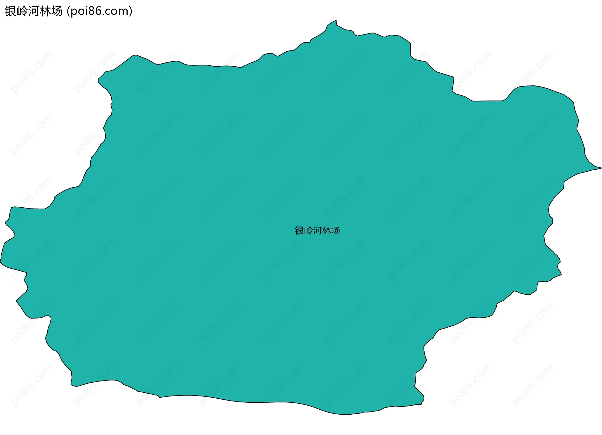 银岭河林场边界地图