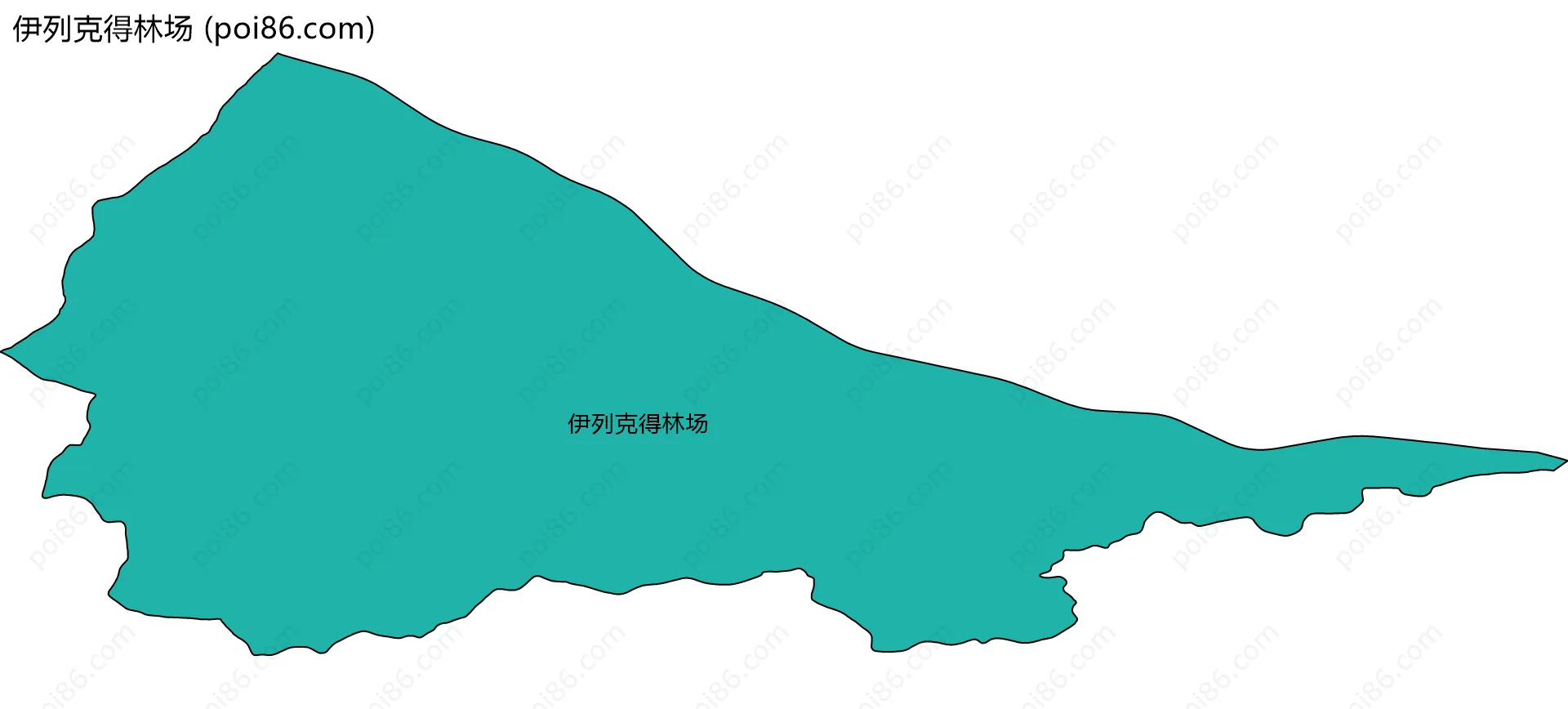 伊列克得林场边界地图