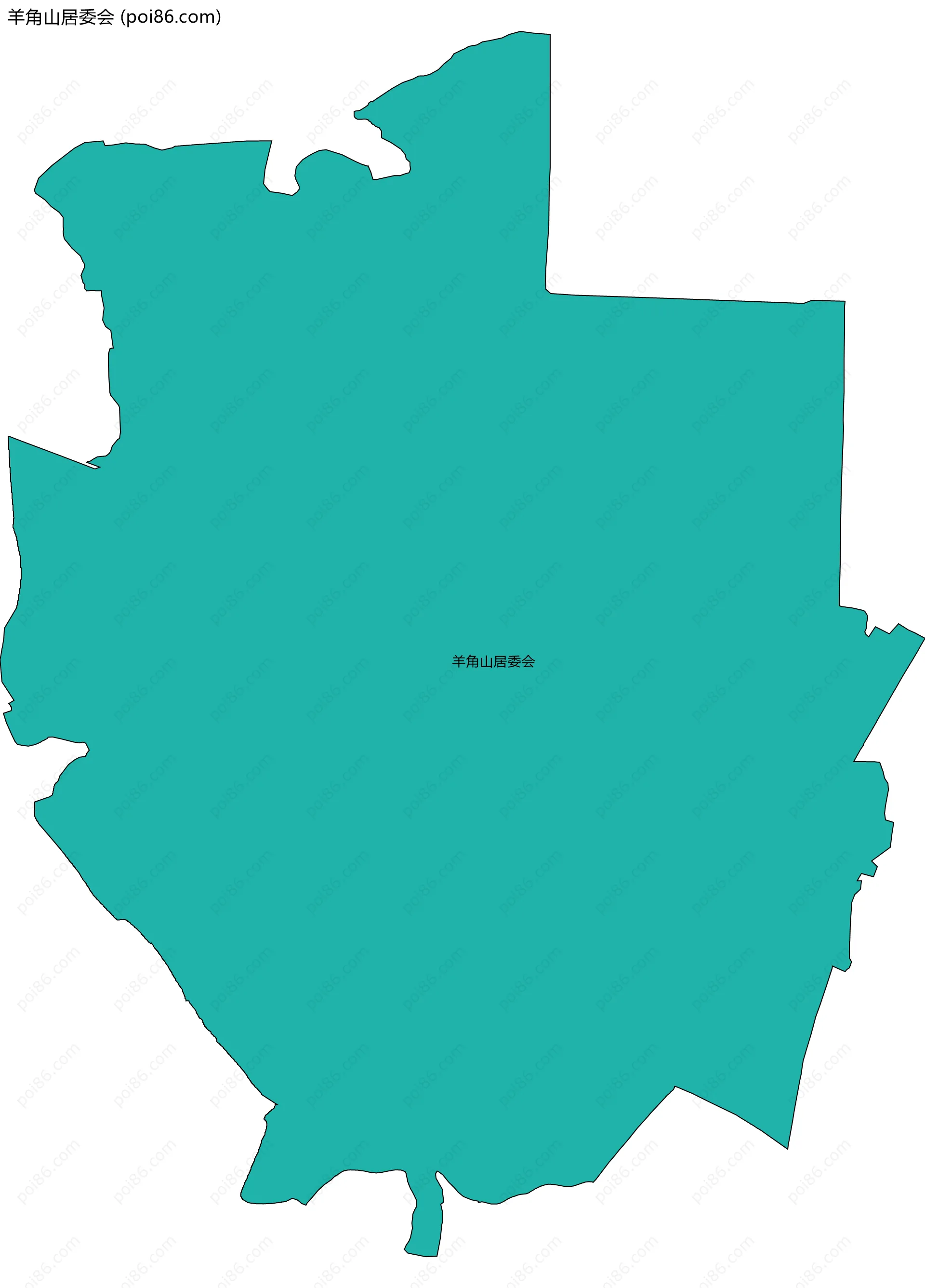 羊角山居委会边界地图