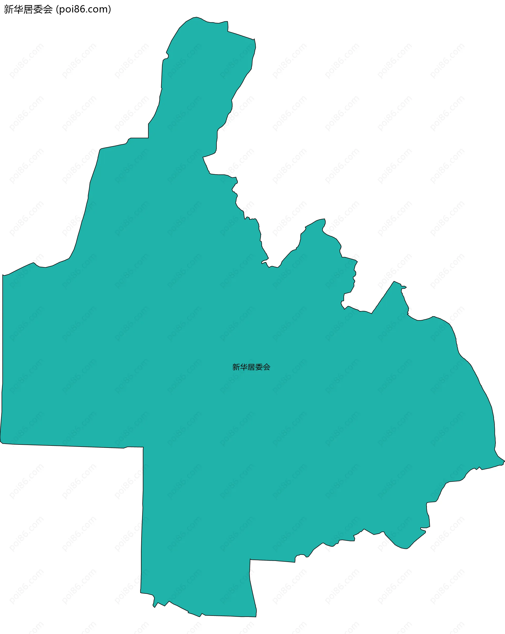 新华居委会边界地图