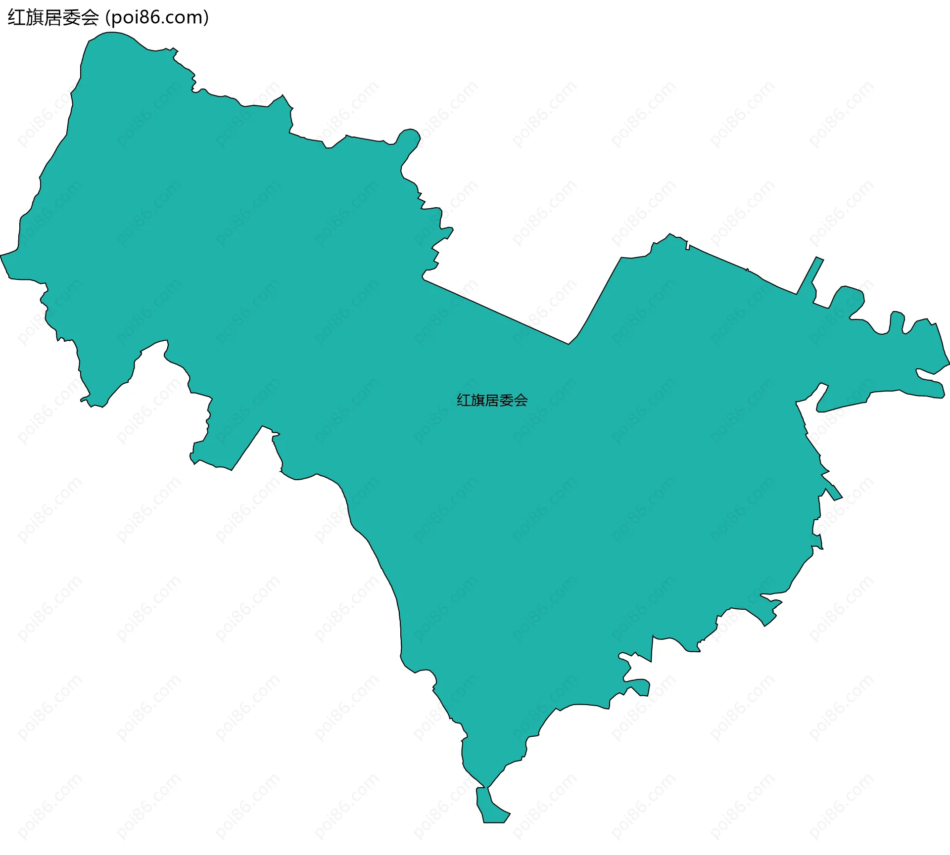 红旗居委会边界地图