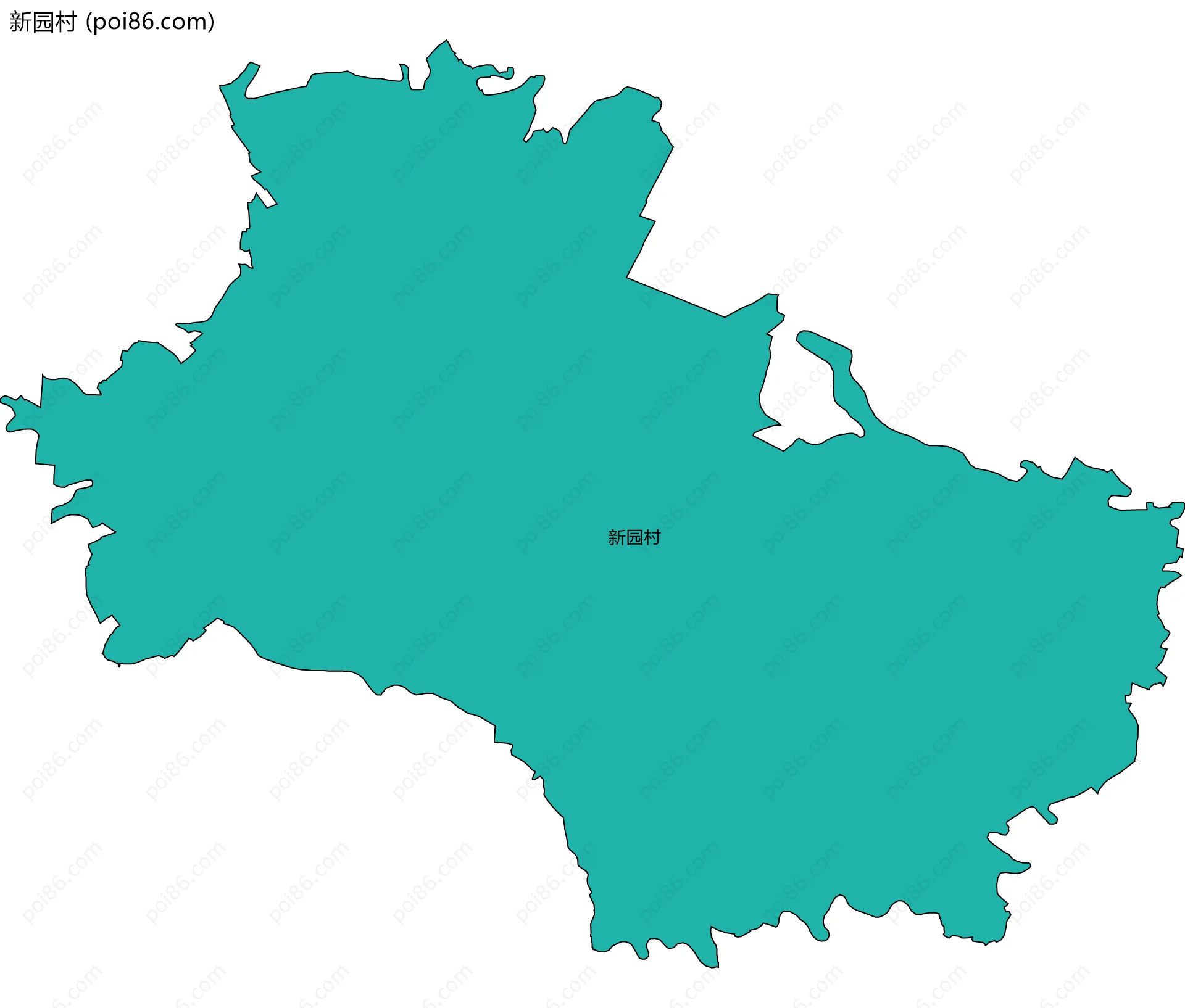 新园村边界地图