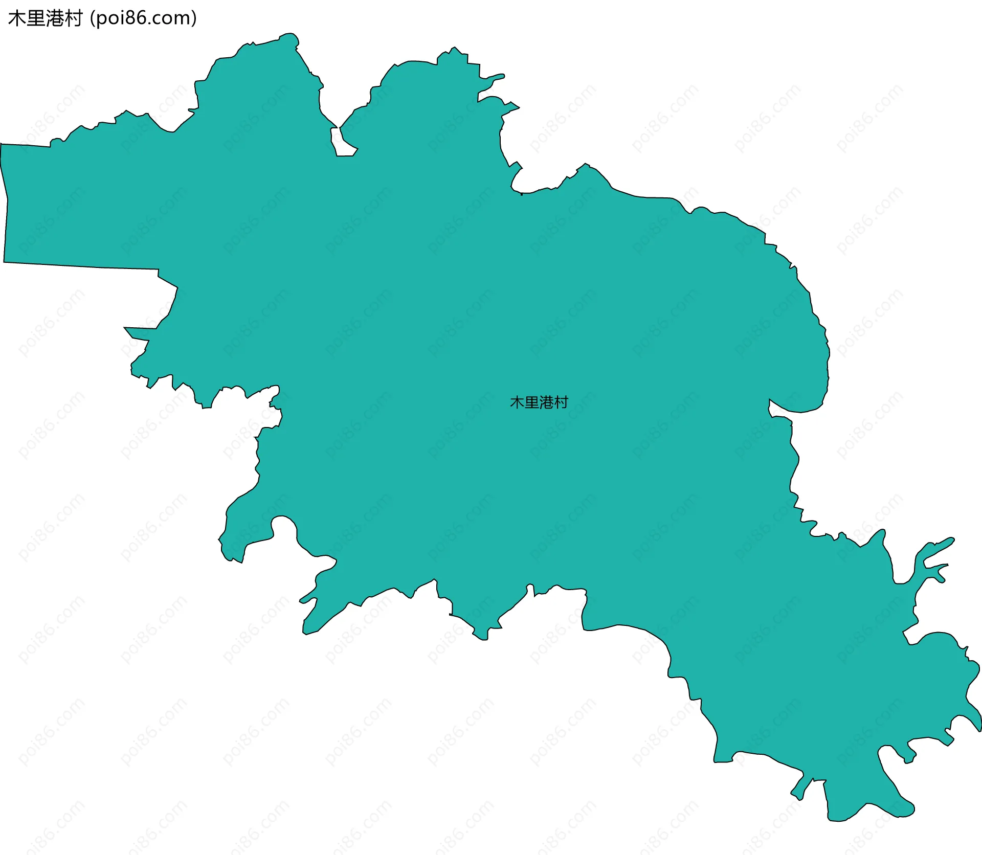 木里港村边界地图