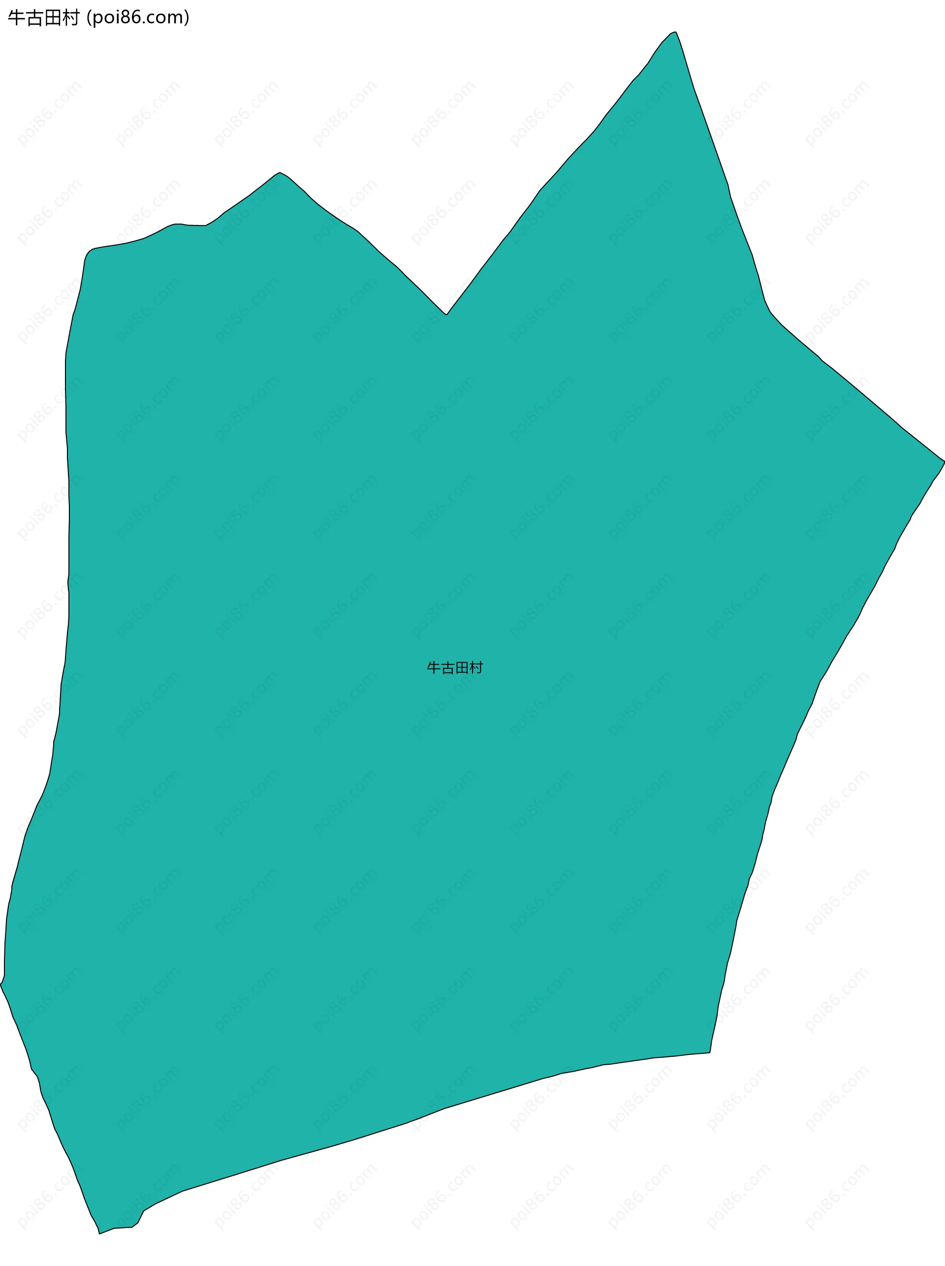 牛古田村边界地图