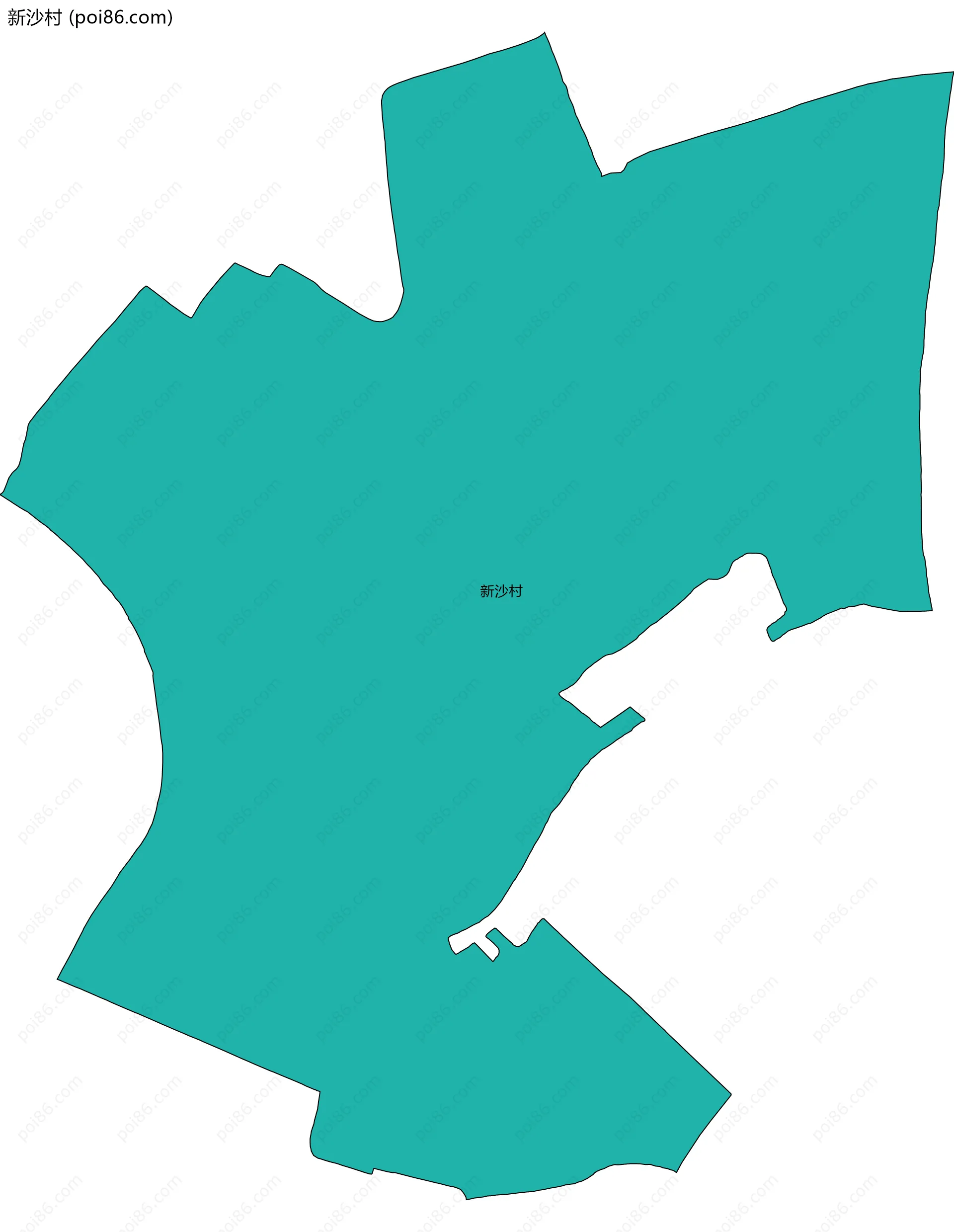 新沙村边界地图