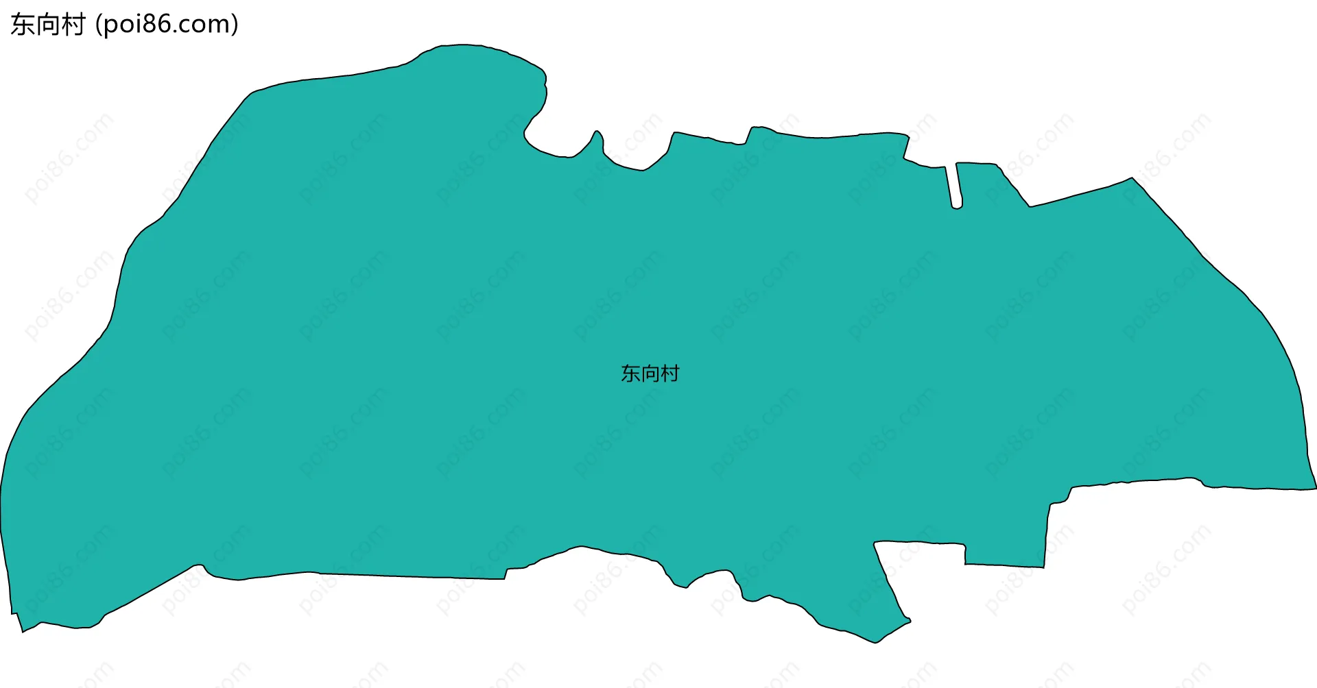 东向村边界地图